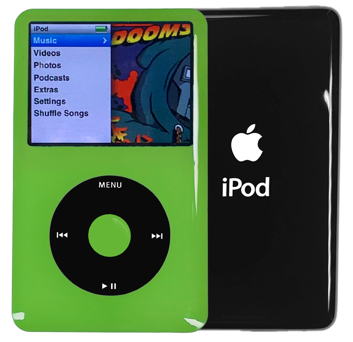 New Apple iPod Classic 6th & 7th Generation Green Plastic / Black / Green Plastic (Black)