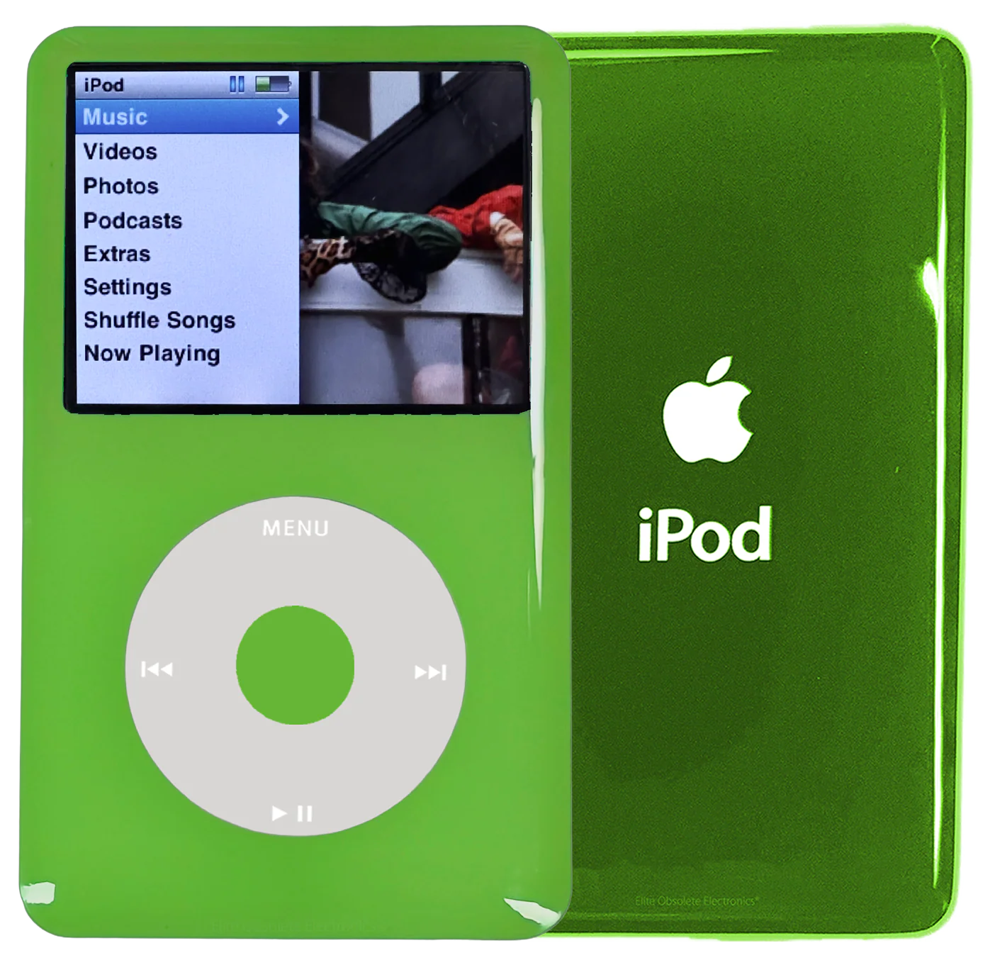 New Apple iPod Classic 6th & 7th Generation Green Plastic / Grey / Green Plastic (Toxic Green)