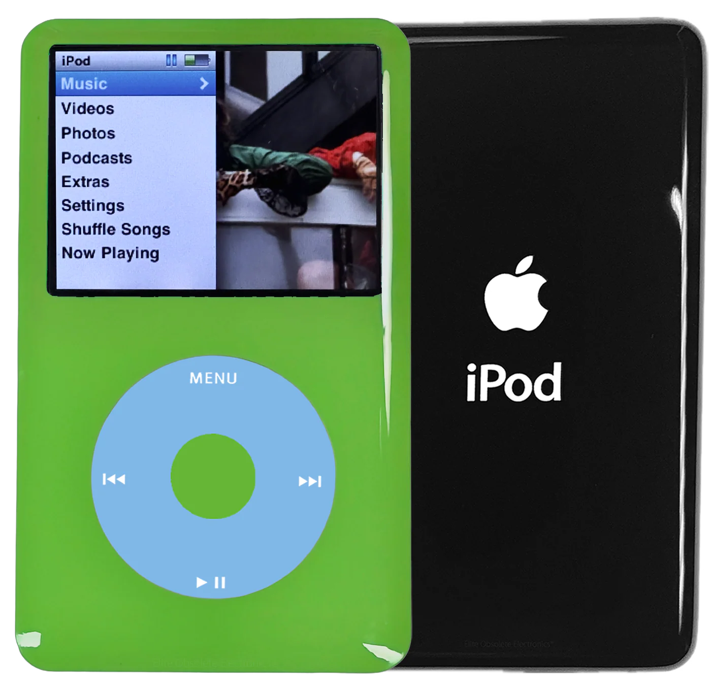 New Apple iPod Classic 6th & 7th Generation Green Plastic / Light Blue / Green Plastic (Black)