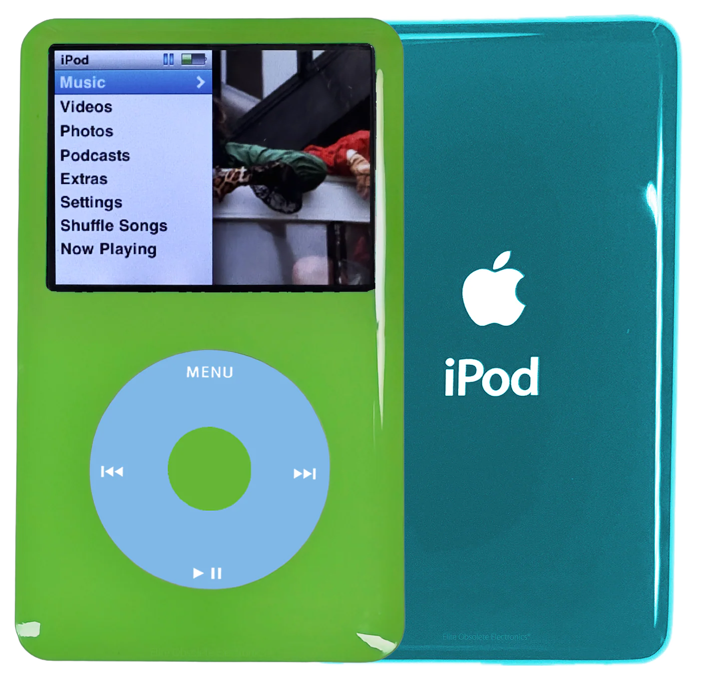 New Apple iPod Classic 6th & 7th Generation Green Plastic / Light Blue / Green Plastic (Ocean Blue)