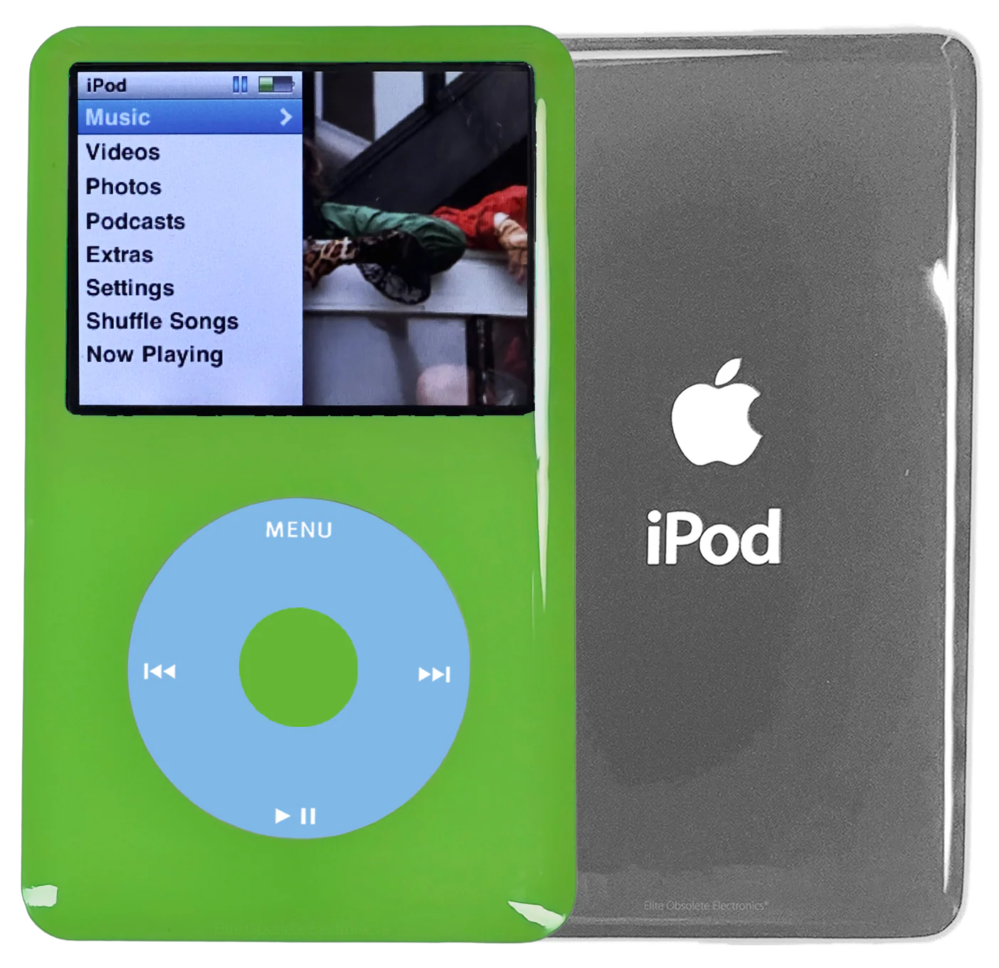 New Apple iPod Classic 6th & 7th Generation Green Plastic / Light Blue / Green Plastic (Silver)