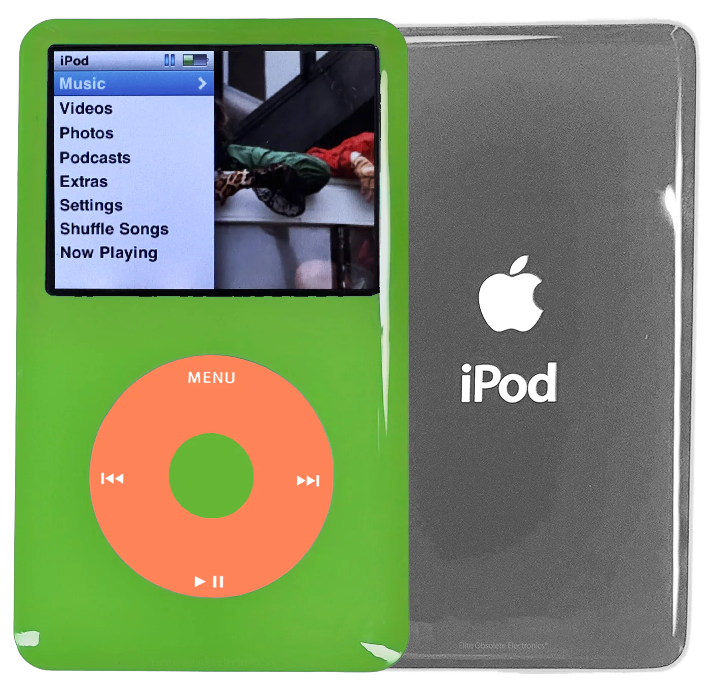 New Apple iPod Classic 6th & 7th Generation Green Plastic / Orange / Green Plastic (Silver)