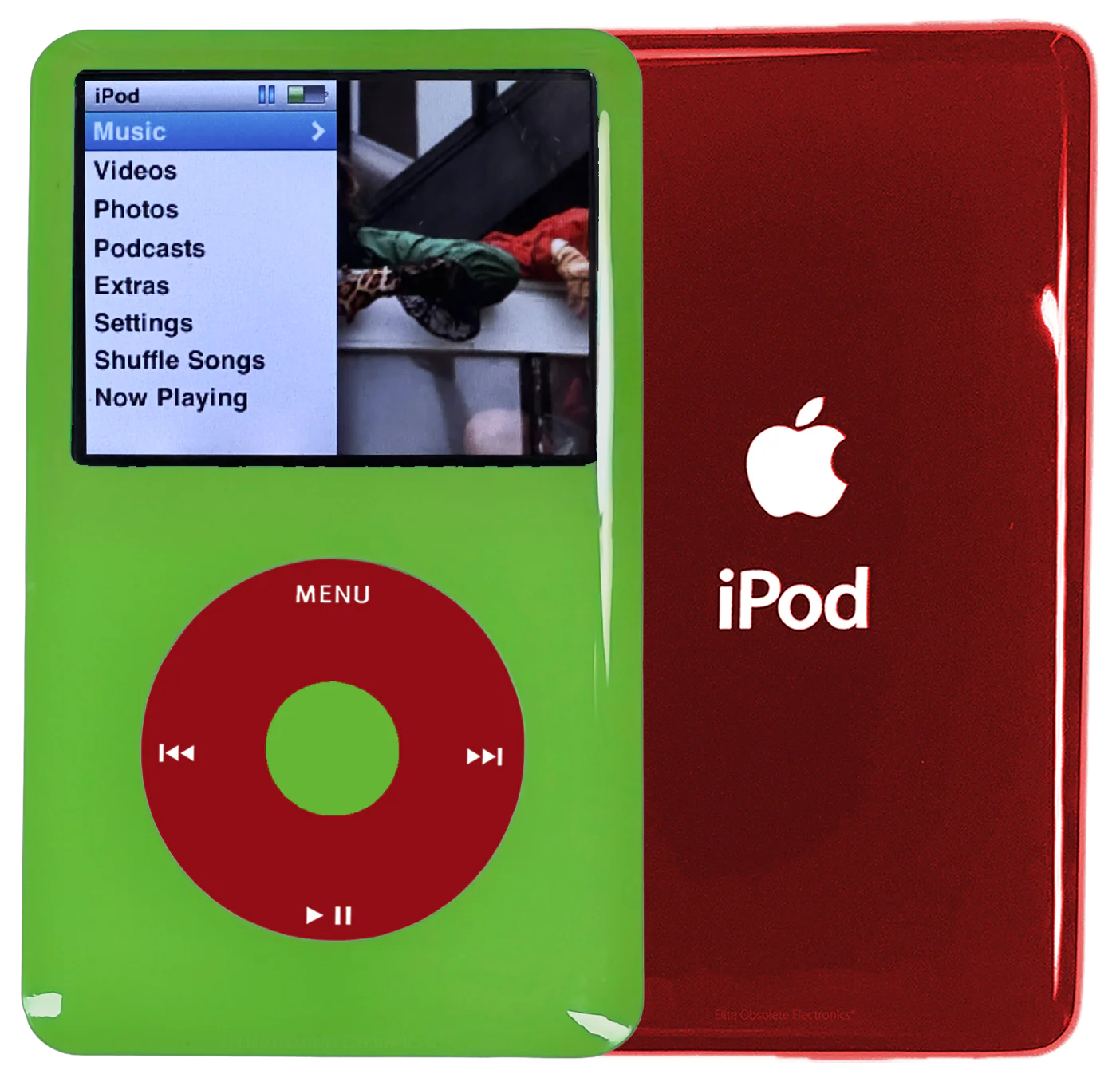 New Apple iPod Classic 6th & 7th Generation Green Plastic / Red / Green Plastic (Sangria Red)