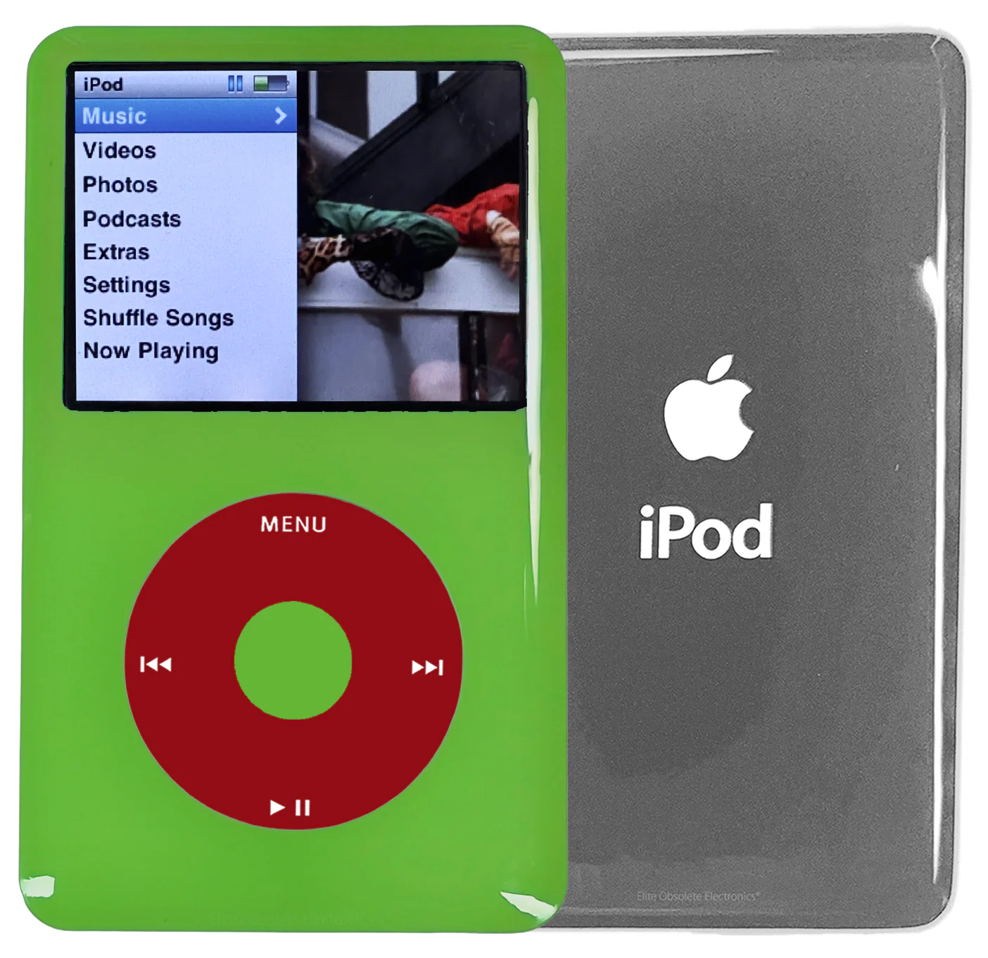 New Apple iPod Classic 6th & 7th Generation Green Plastic / Red / Green Plastic (Silver)