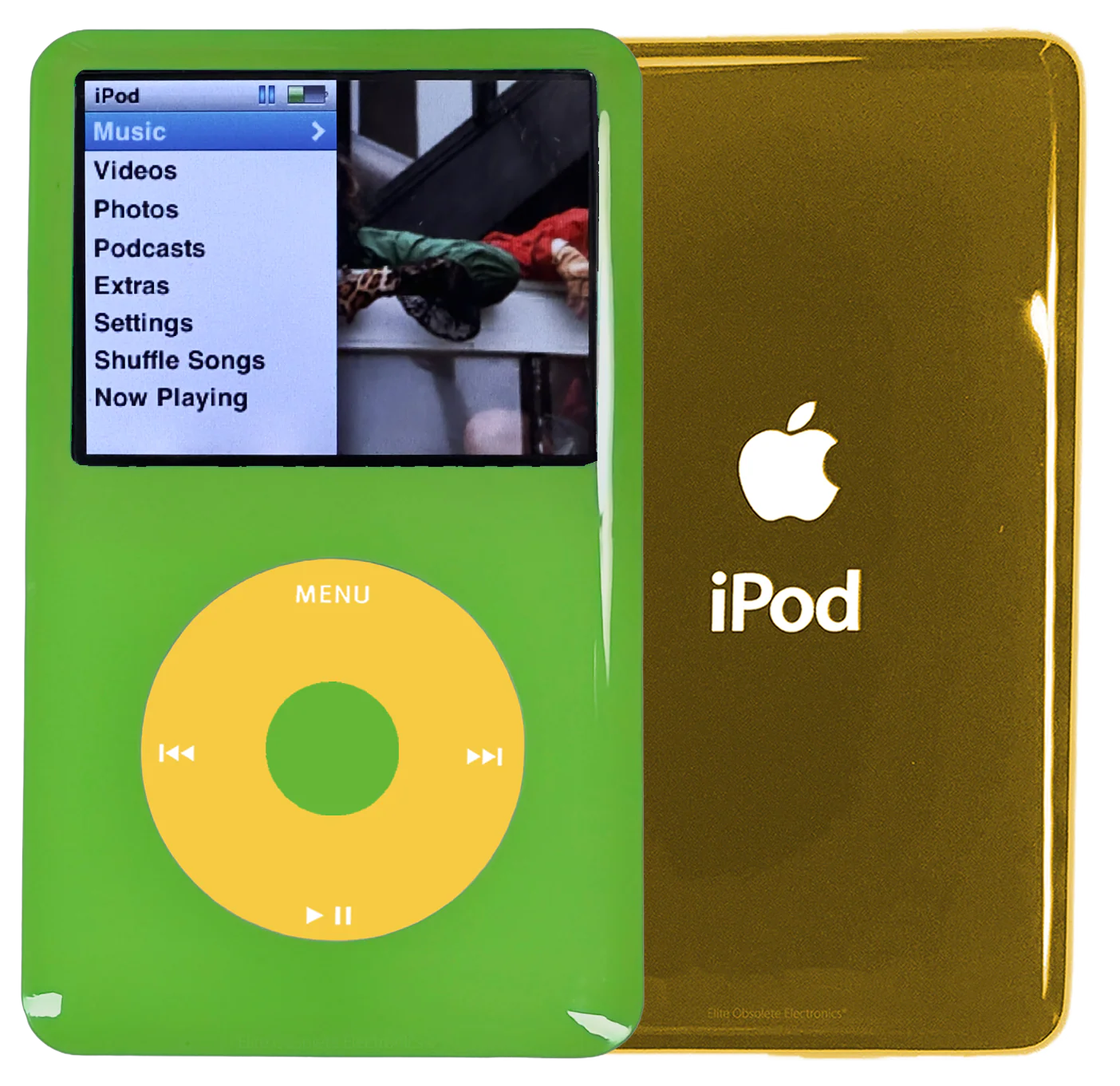 New Apple iPod Classic 6th & 7th Generation Green Plastic / Yellow / Green Plastic (Gold)