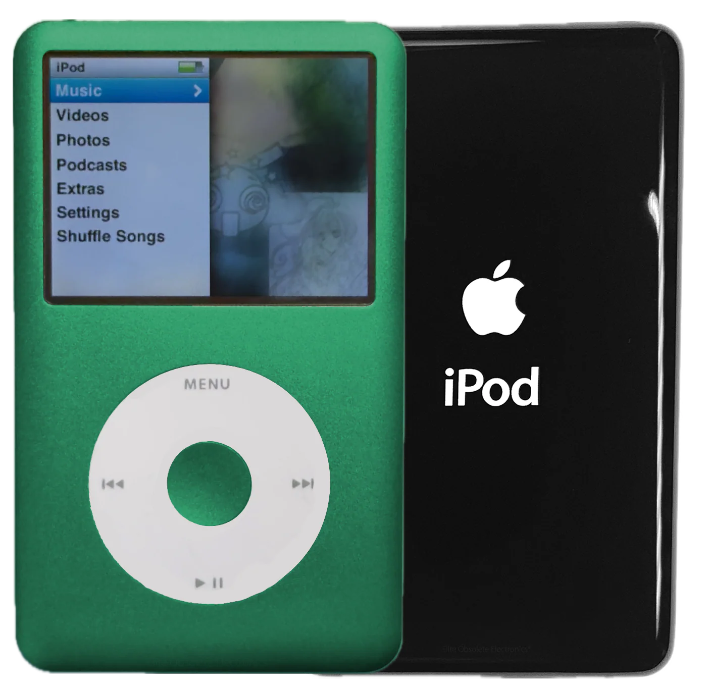 New Apple iPod Classic 6th & 7th Generation Green Metal / White / Green Metal (Black)