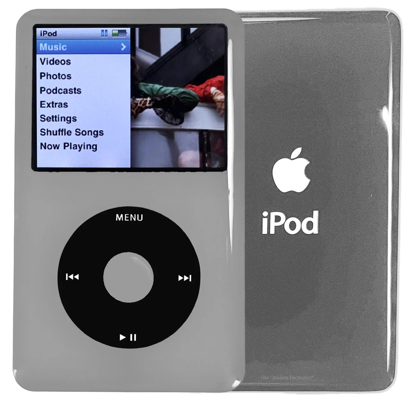 New Apple iPod Classic 6th & 7th Generation Grey Plastic / Black / Grey Plastic (Silver)