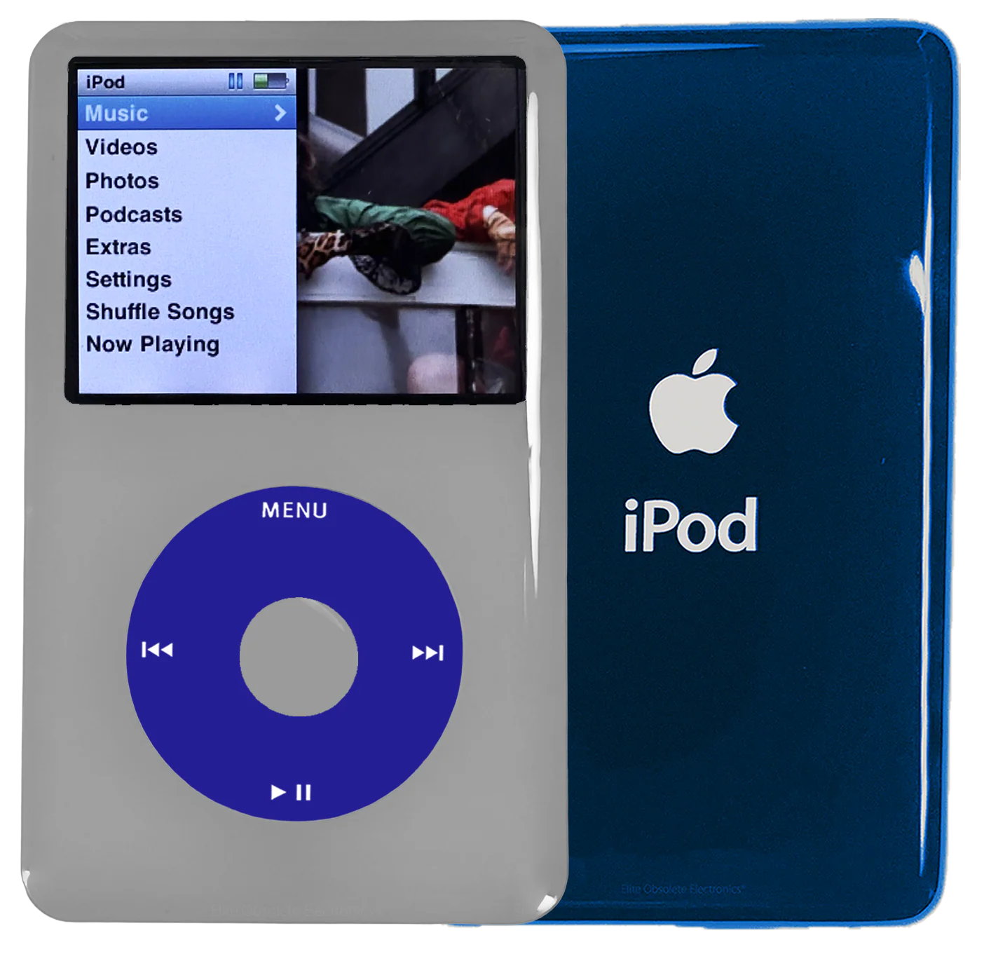 New Apple iPod Classic 6th & 7th Generation Grey Plastic / Blue / Grey Plastic (Aqua)