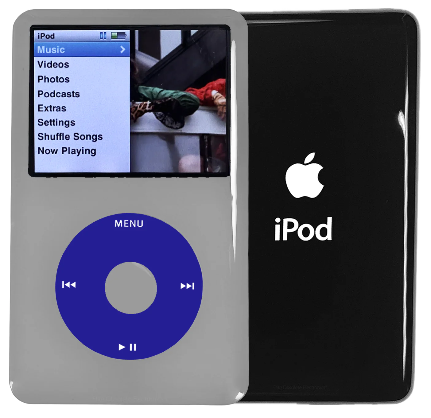 New Apple iPod Classic 6th & 7th Generation Grey Plastic / Blue / Grey Plastic (Black)