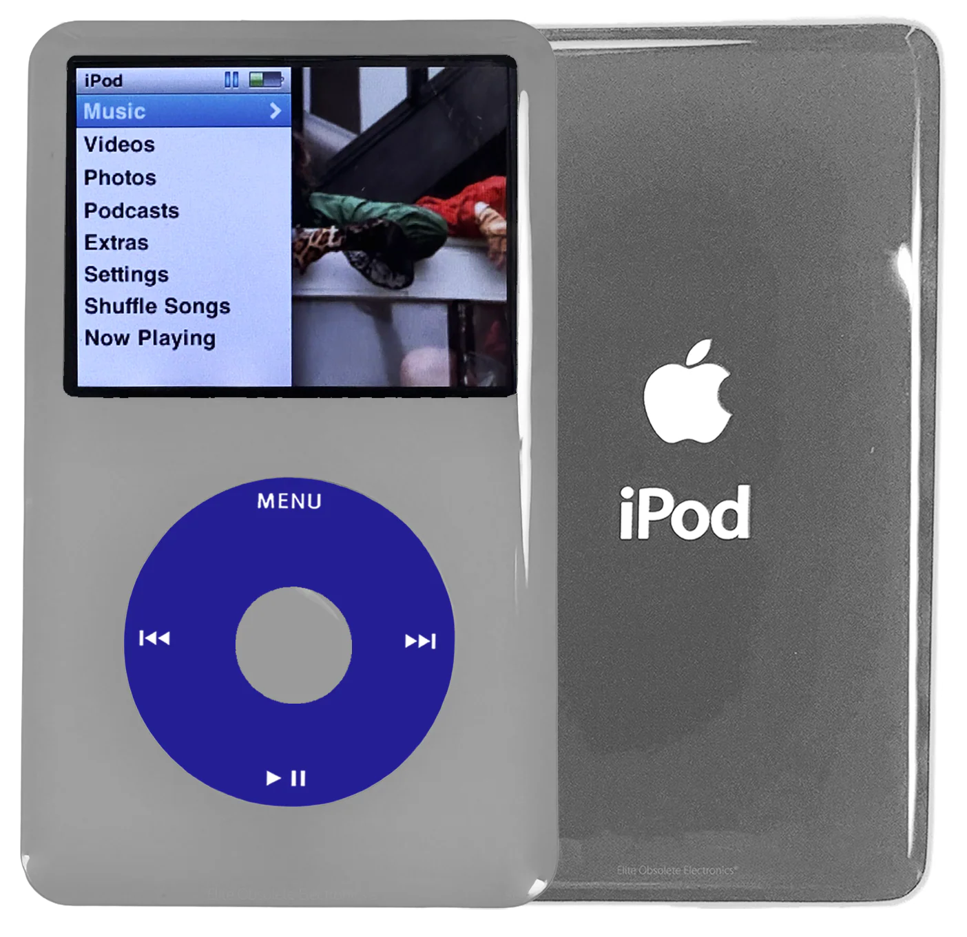 New Apple iPod Classic 6th & 7th Generation Grey Plastic / Blue / Grey Plastic (Silver)