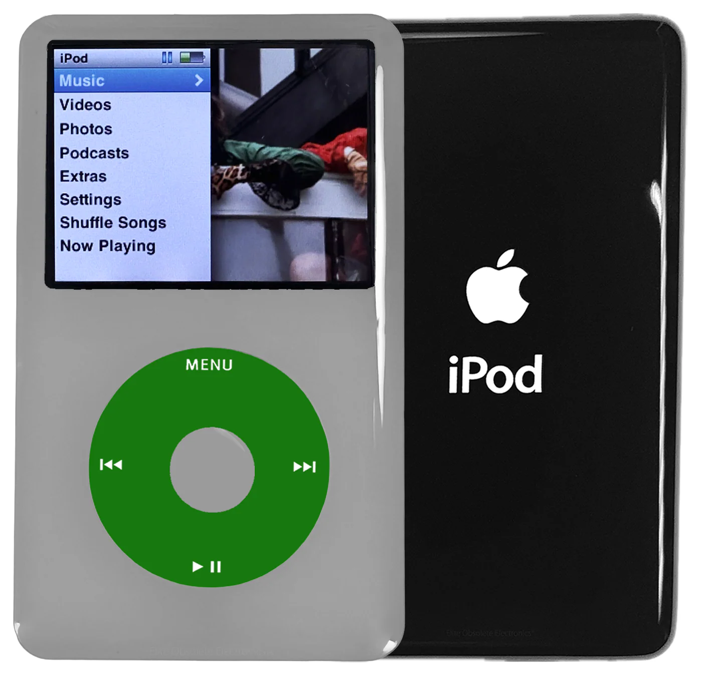 New Apple iPod Classic 6th & 7th Generation Grey Plastic / Green / Grey Plastic (Black)