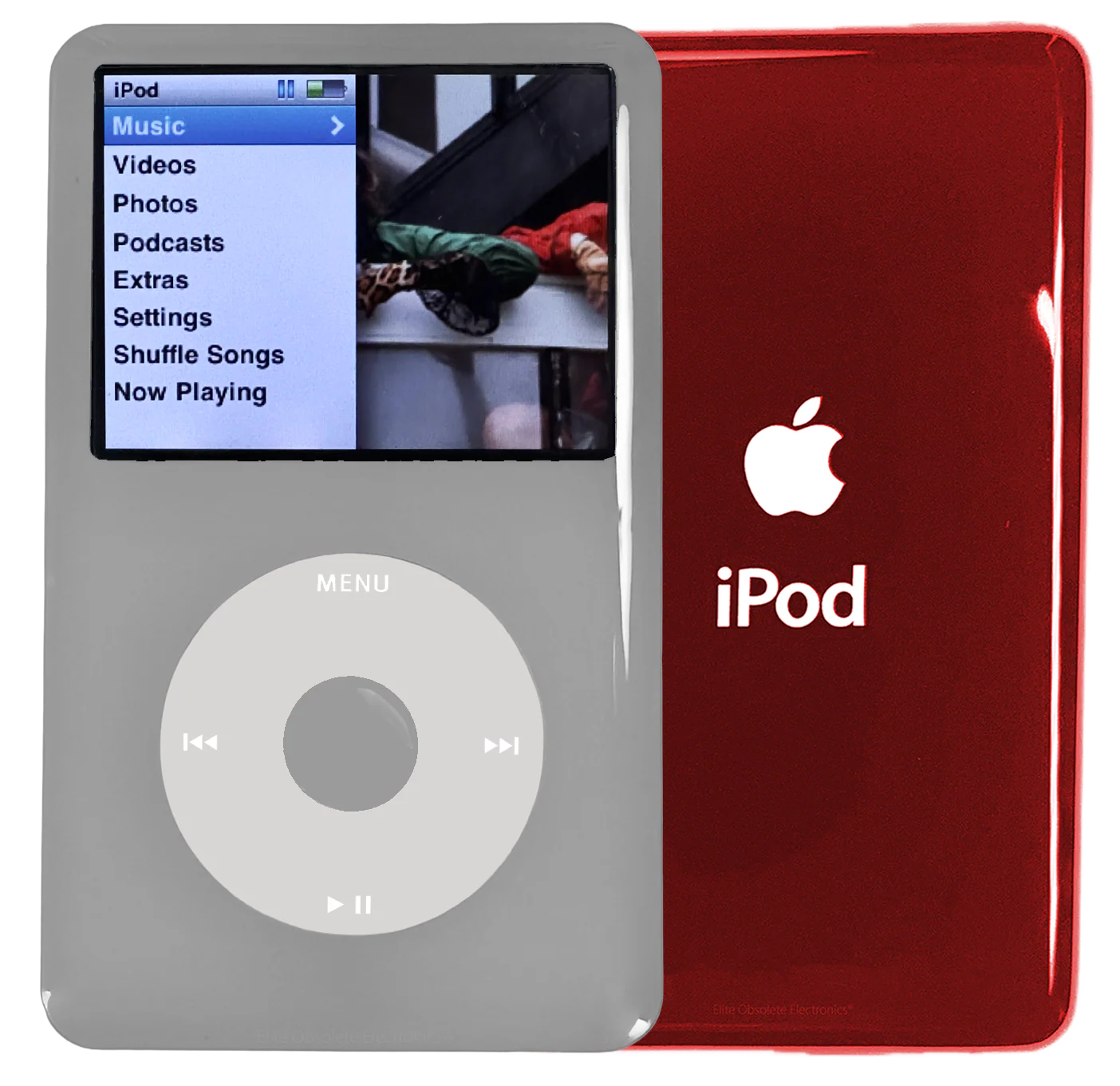 New Apple iPod Classic 6th & 7th Generation Grey Plastic / Grey / Grey Plastic (Sangria Red)