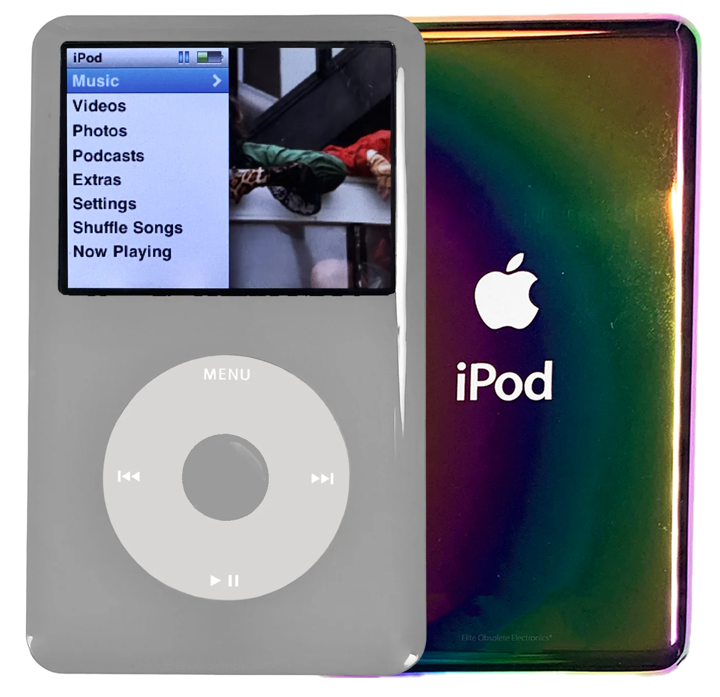 New Apple iPod Classic 6th & 7th Generation Grey Plastic / Grey / Grey Plastic (Rainbow)