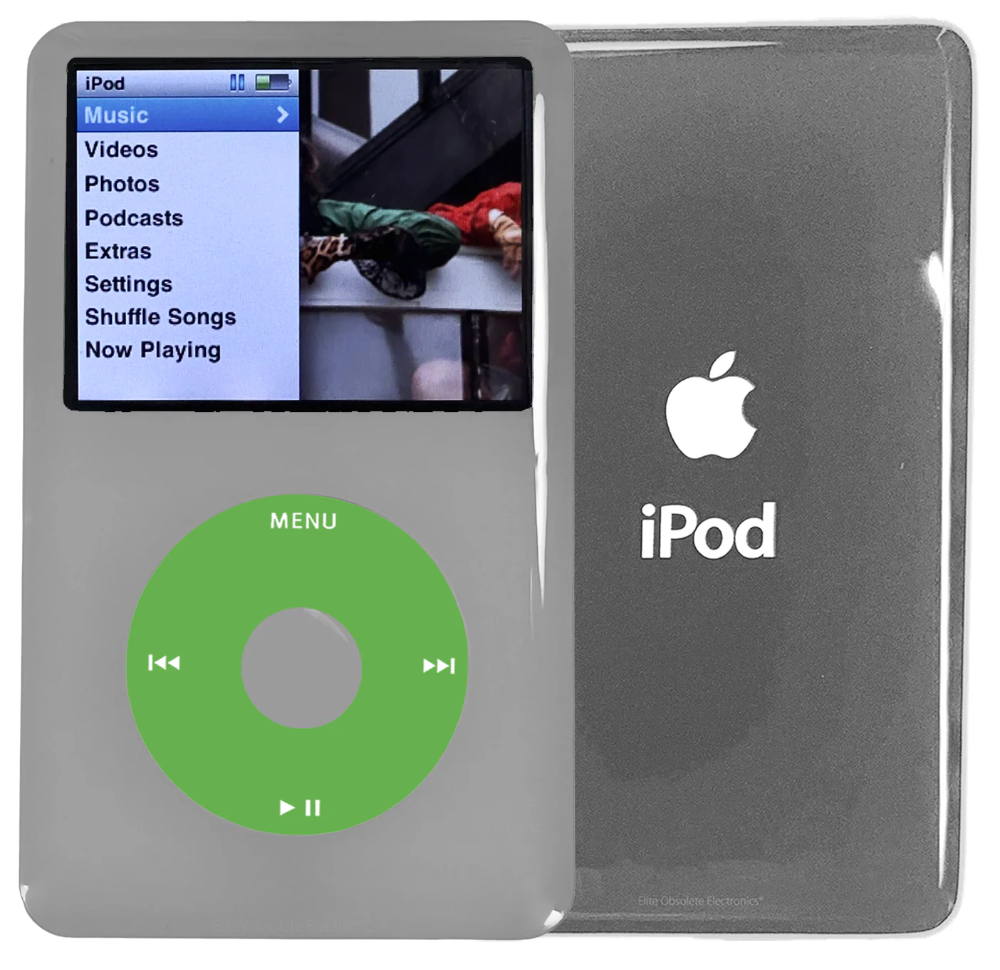 New Apple iPod Classic 6th & 7th Generation Grey Plastic / Light Green / Grey Plastic (Silver)