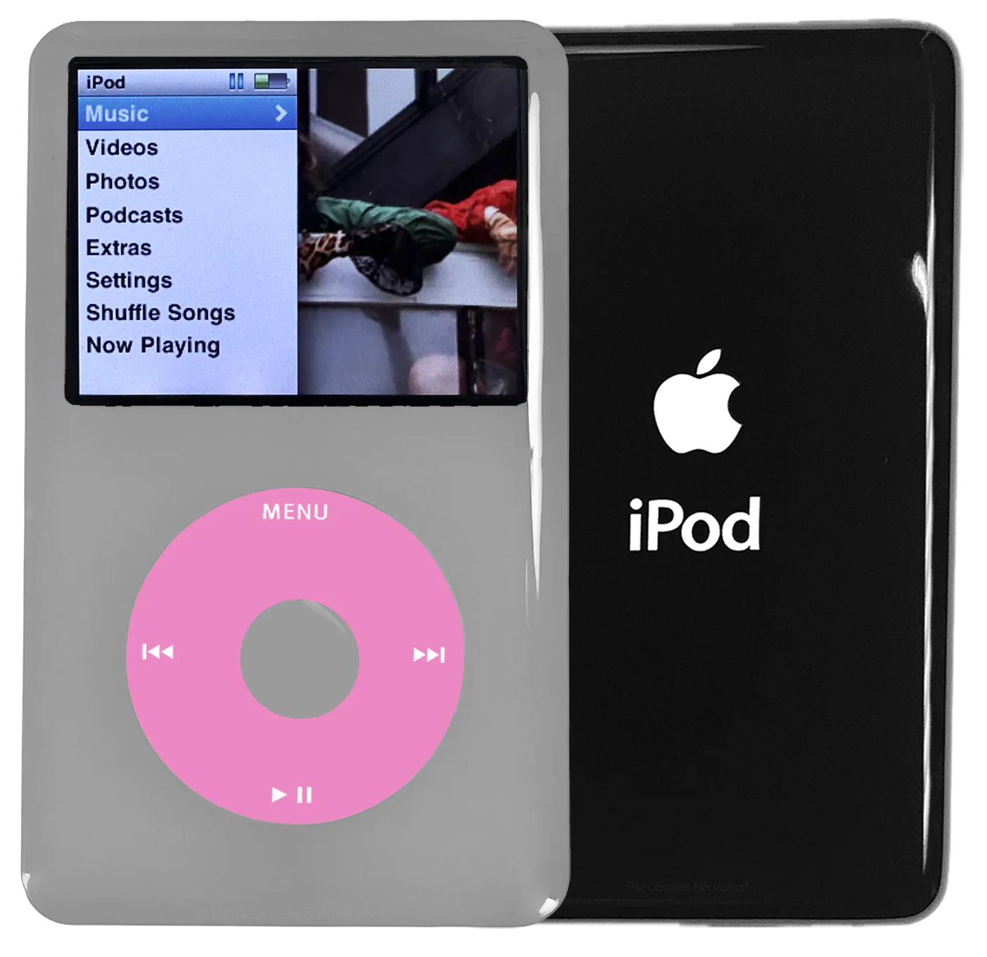 New Apple iPod Classic 6th & 7th Generation Grey Plastic / Light Pink / Grey Plastic (Black)
