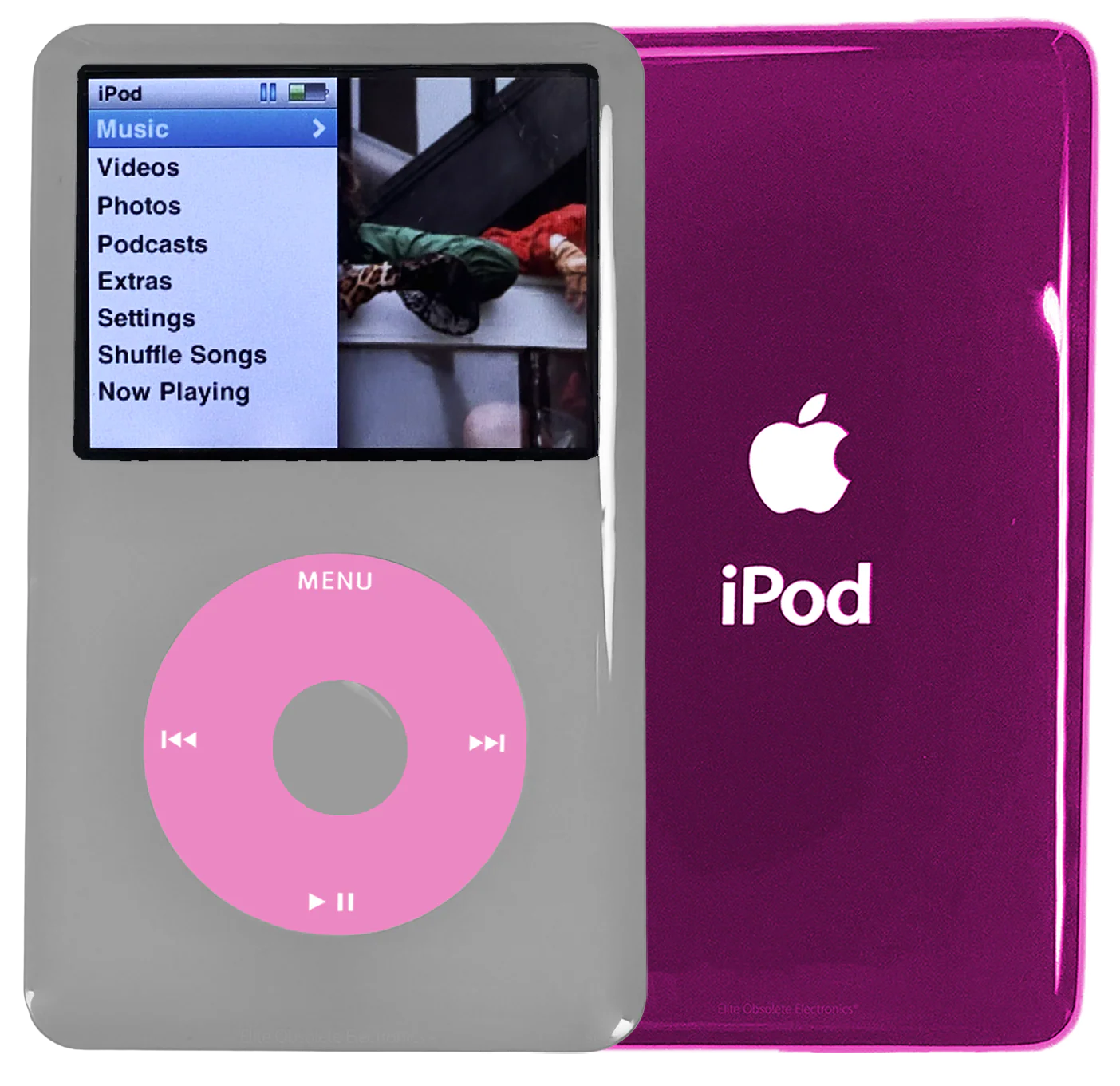 New Apple iPod Classic 6th & 7th Generation Grey Plastic / Light Pink / Grey Plastic (Hyper Pink)