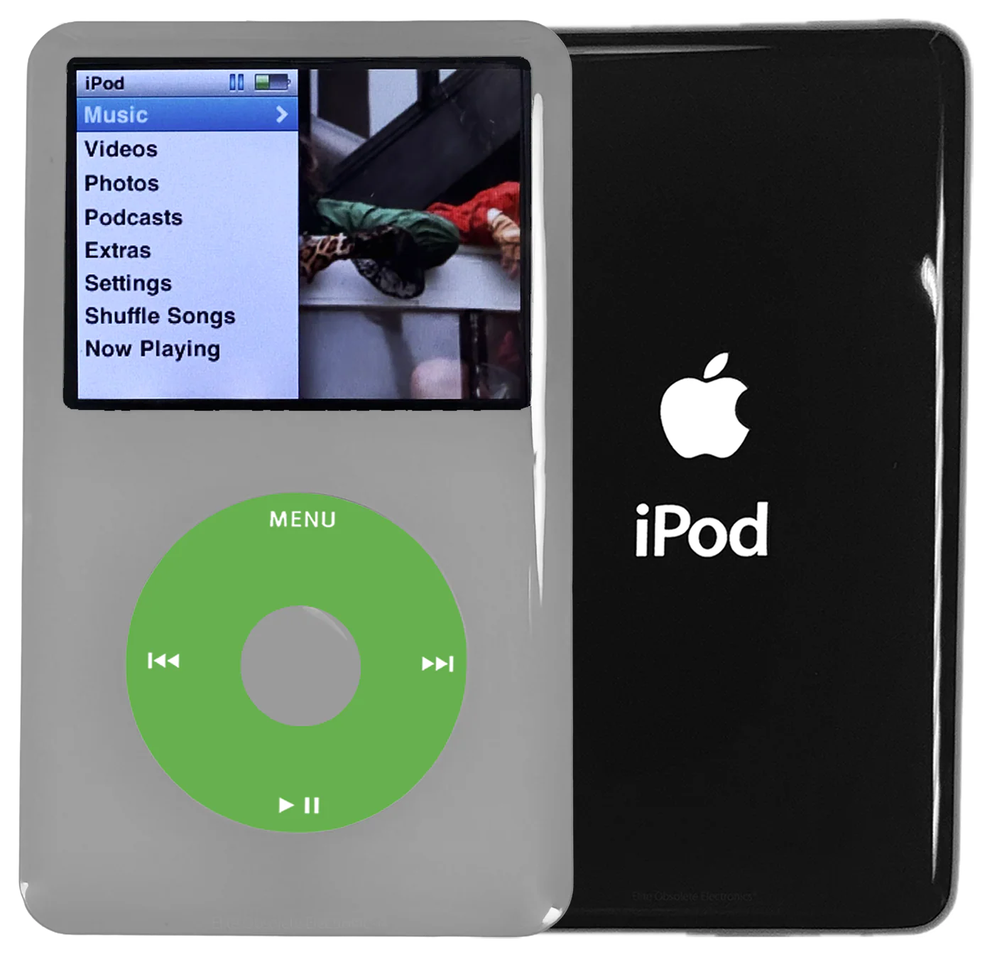 New Apple iPod Classic 6th & 7th Generation Grey Plastic / Light Green / Grey Plastic (Black)