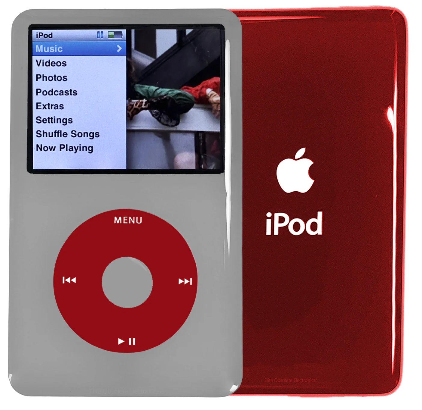 New Apple iPod Classic 6th & 7th Generation Grey Plastic / Red / Grey Plastic (Sangria Red)