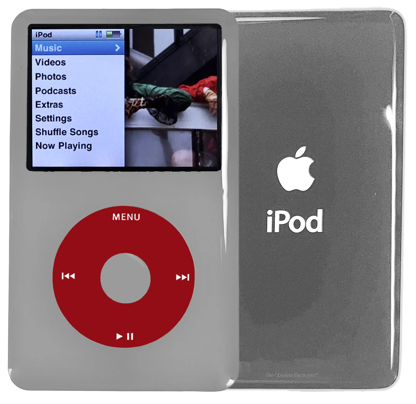New Apple iPod Classic 6th & 7th Generation Grey Plastic / Red / Grey Plastic (Silver)