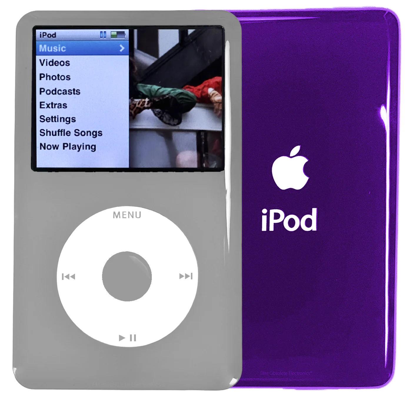 New Apple iPod Classic 6th & 7th Generation Grey Plastic / White / Grey Plastic (Midnight Purple)
