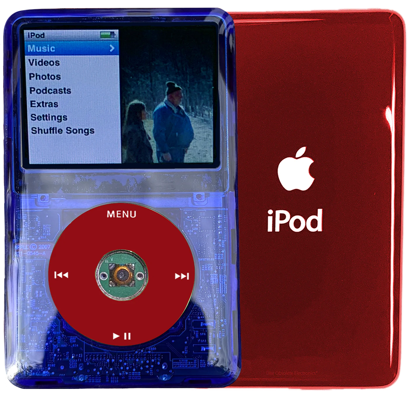 New Apple iPod Classic 6th & 7th Generation Indigo Crystal Plastic / Red / Green Crystal (Sangria Red)