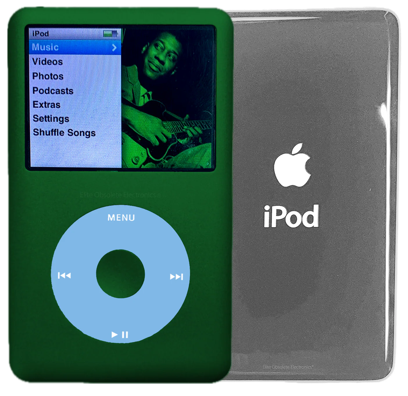 New Apple iPod Classic 6th & 7th Generation Jungle Green Metal / Light Blue / Jungle Green Metal (Silver)