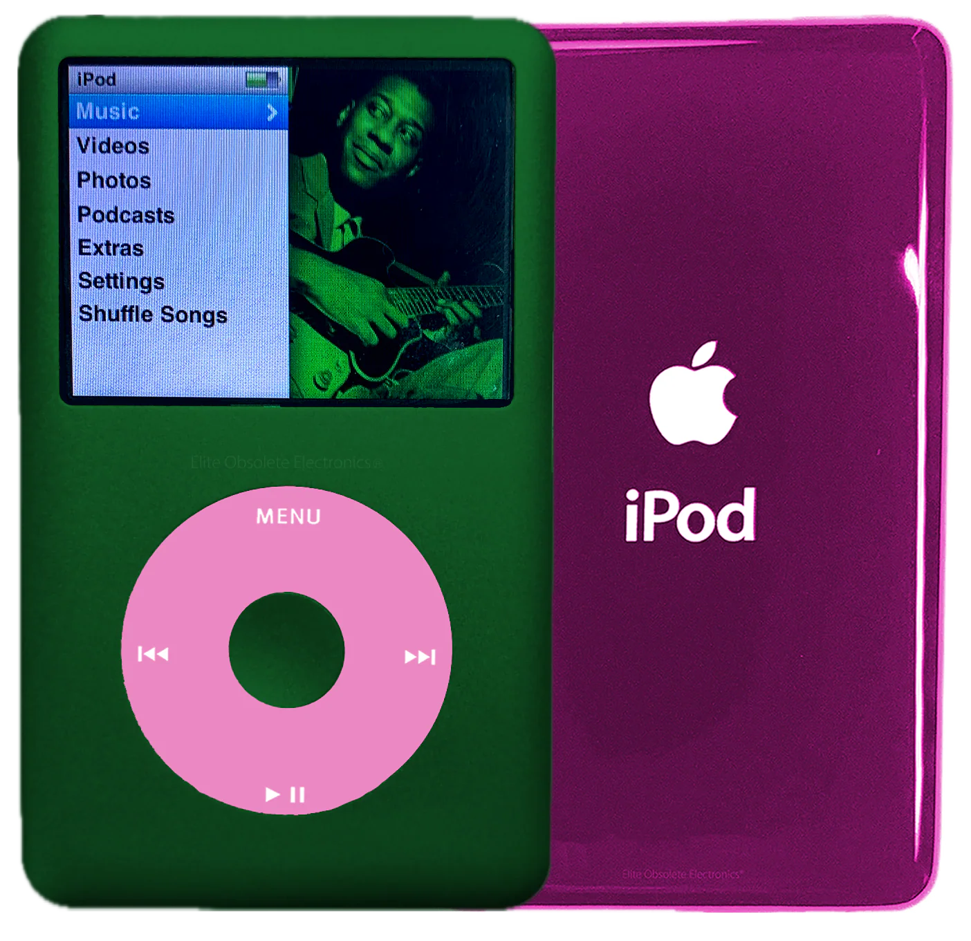 New Apple iPod Classic 6th & 7th Generation Jungle Green Metal / Light Pink / Jungle Green Metal (Hyper Pink)