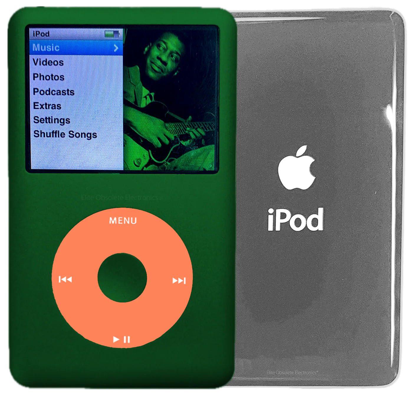 New Apple iPod Classic 6th & 7th Generation Jungle Green Metal / Orange / Jungle Green Metal (Silver)