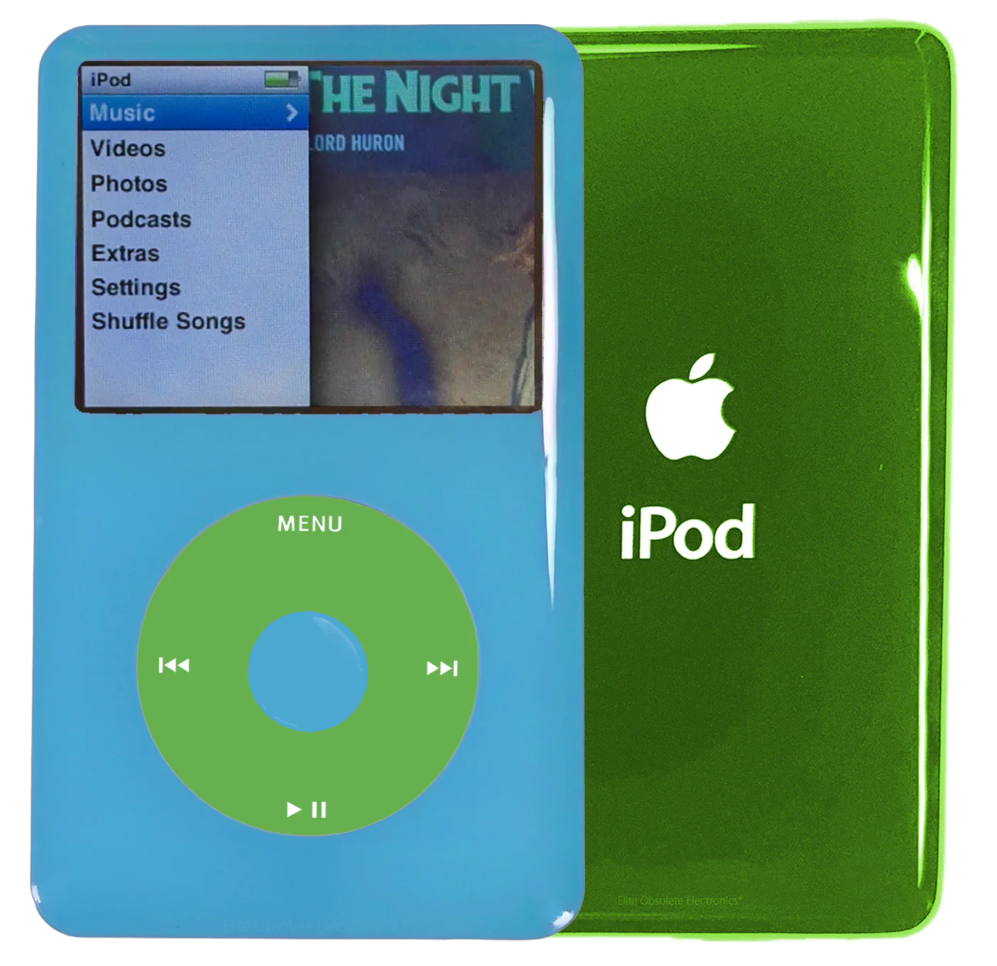 New Apple iPod Classic 6th & 7th Generation Light Blue Plastic / Light Green / Light Blue Plastic (Toxic Green)