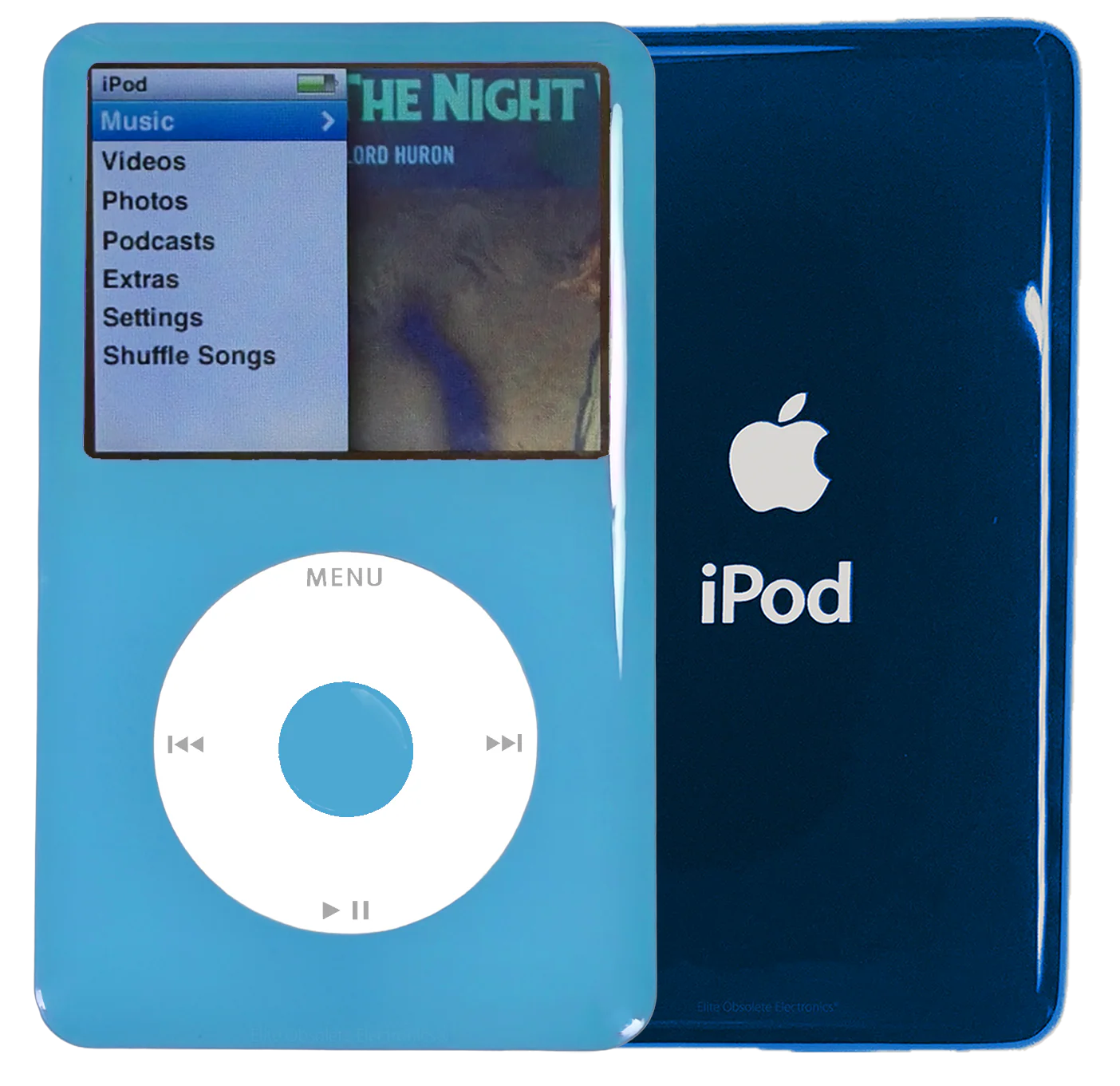 New Apple iPod Classic 6th & 7th Generation Light Blue Plastic / White / Light Blue Plastic (Aqua)