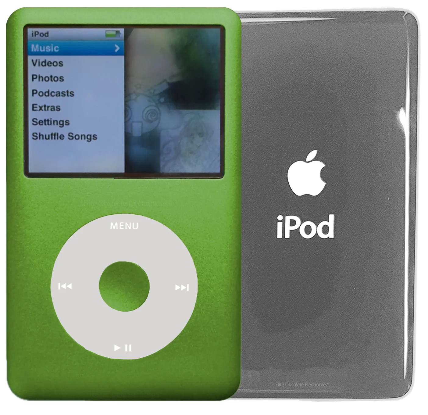 New Apple iPod Classic 6th & 7th Generation Lime Green Metal / Grey / Lime Green Metal (Silver)