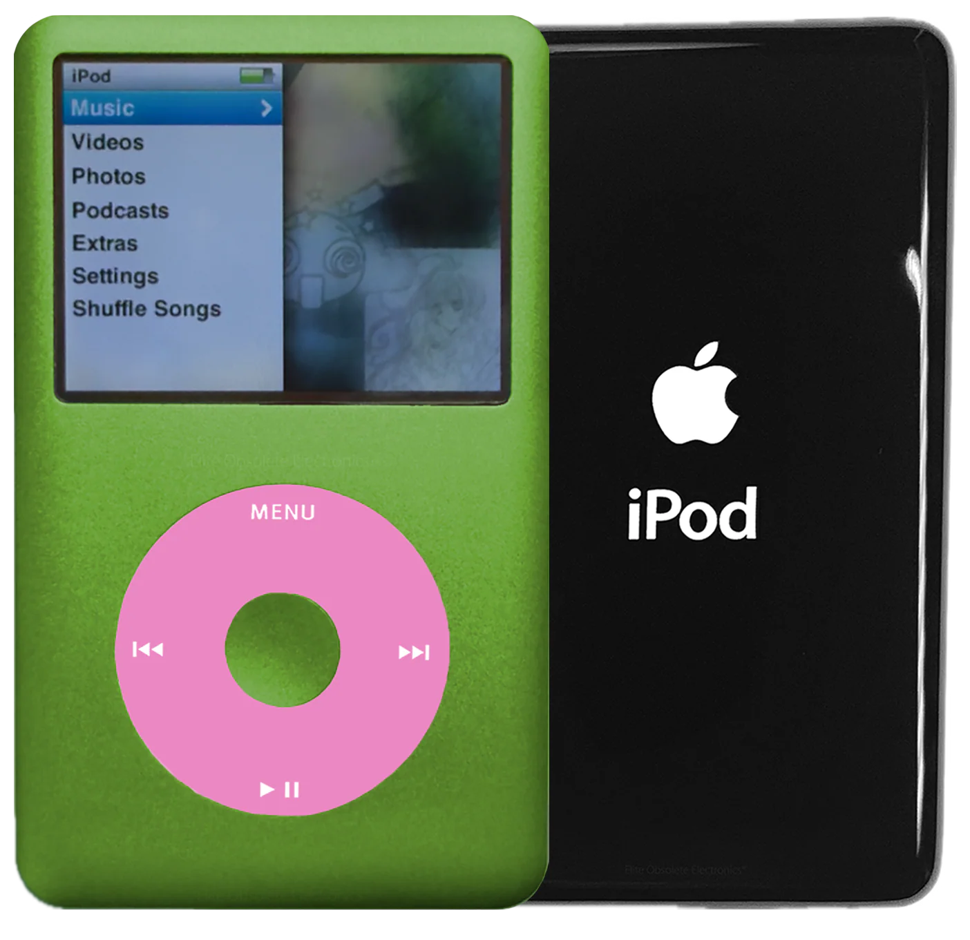 New Apple iPod Classic 6th & 7th Generation Lime Green Metal / Light Pink / Lime Green Metal (Black)