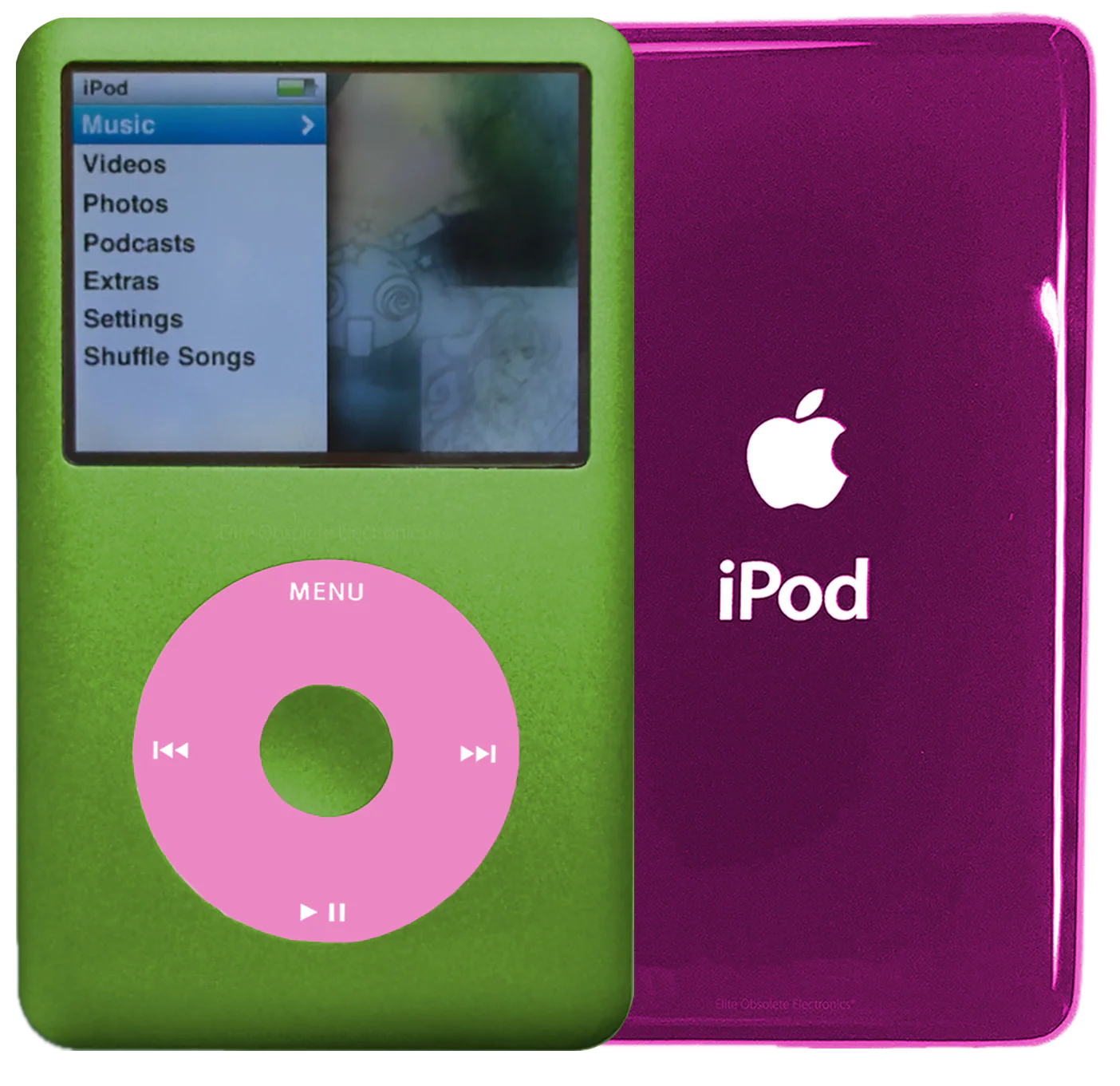 New Apple iPod Classic 6th & 7th Generation Lime Green Metal / Light Pink / Lime Green Metal (Hyper Pink)