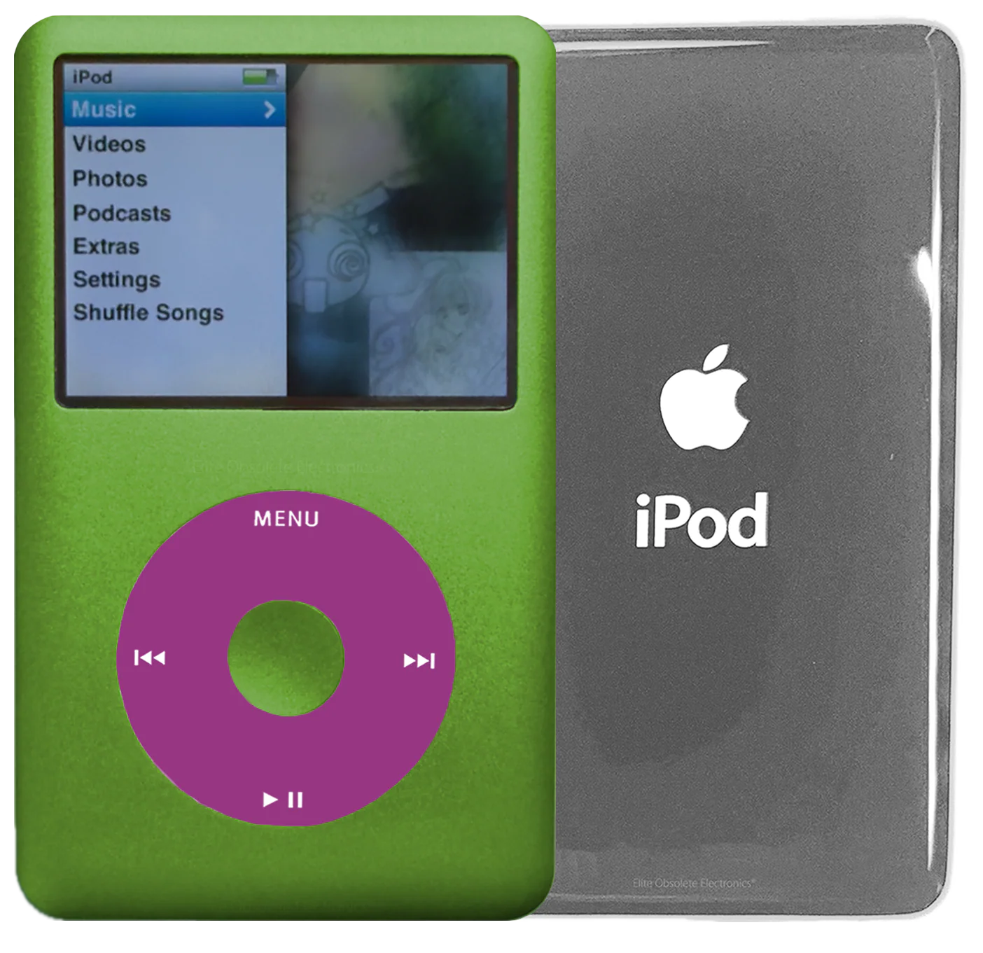 New Apple iPod Classic 6th & 7th Generation Lime Green Metal / Pink / Lime Green Metal (Silver)