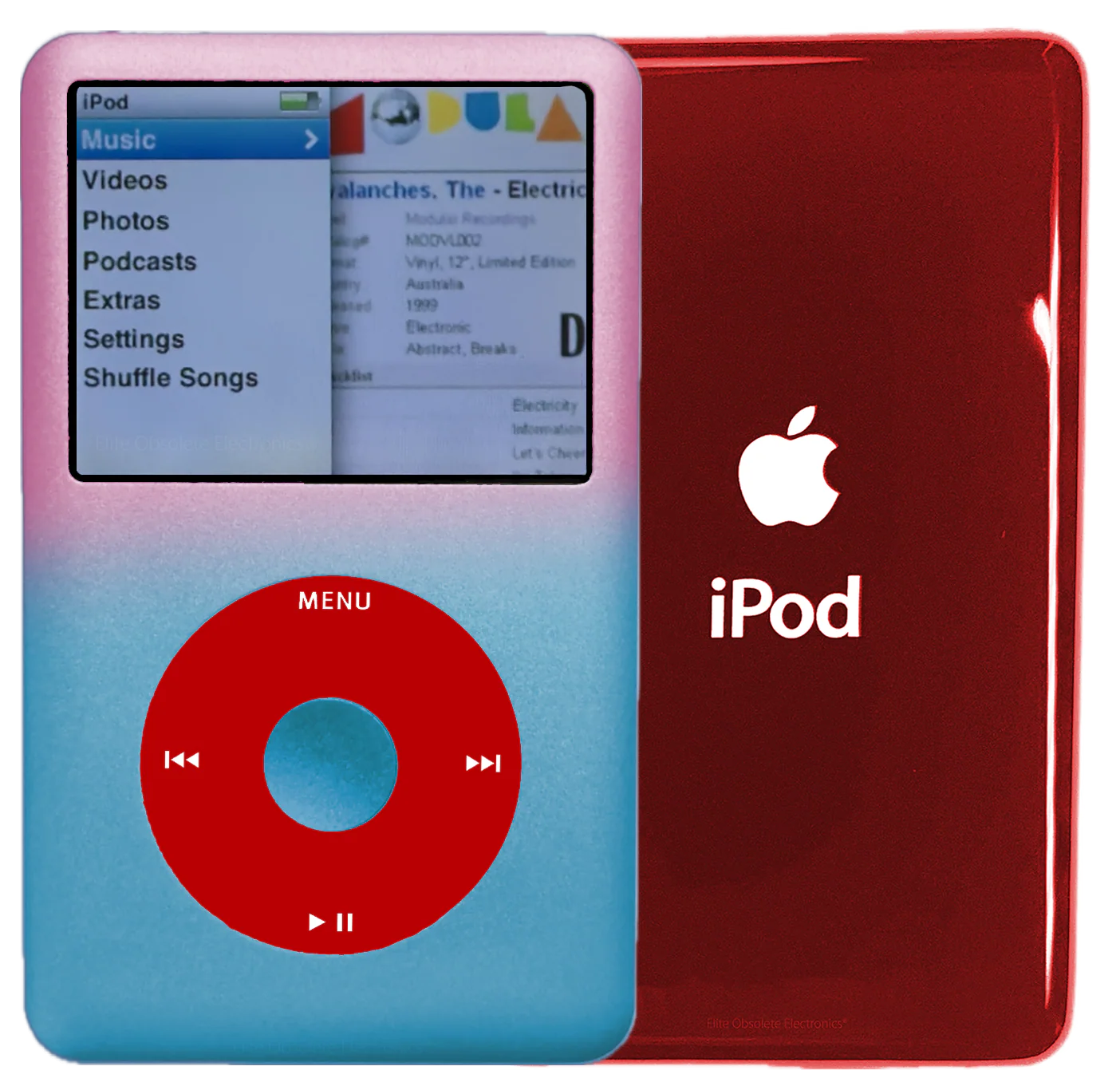 New Apple iPod Classic 6th & 7th Generation Gradient Pink/Blue / Red / Sky Blue (Sangria Red)