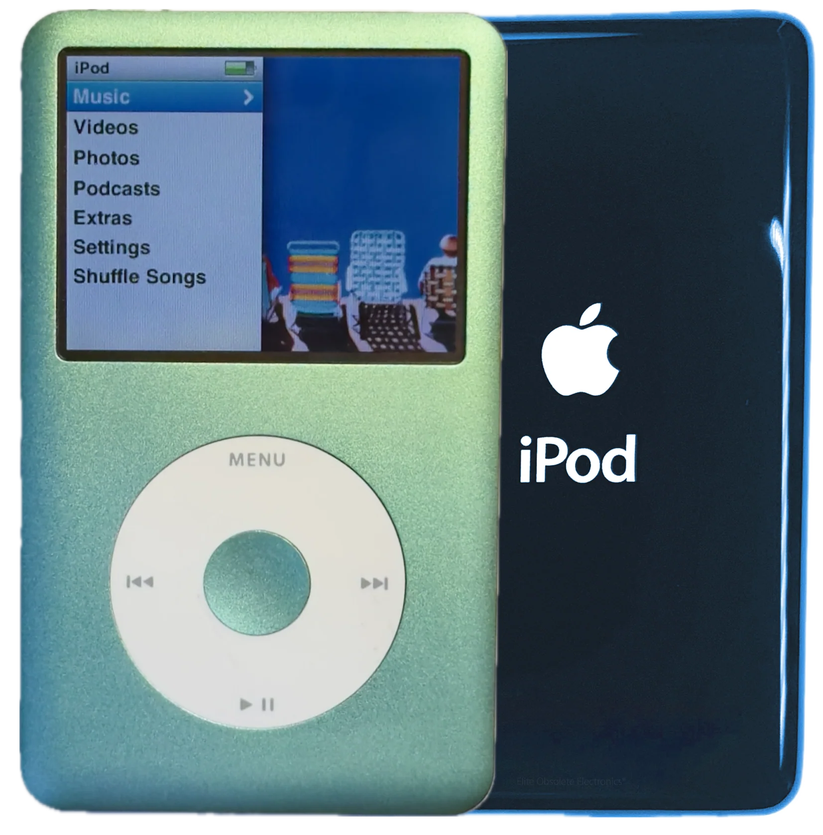New Apple iPod Classic 6th & 7th Generation Mint Green / White / Mint Green (Aqua)