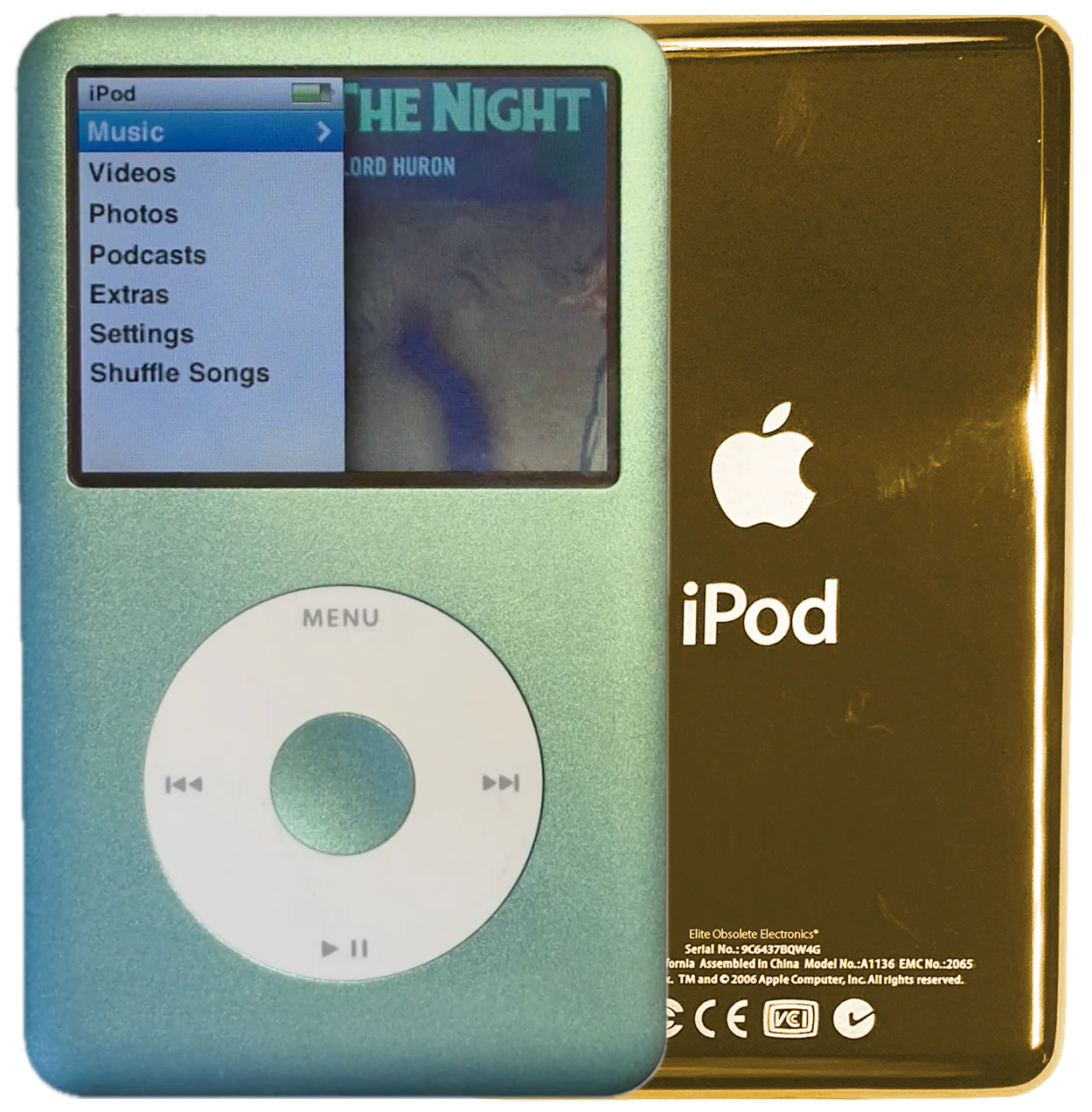 New Apple iPod Classic 6th & 7th Generation Mint Green / White / Mint Green (Gold)