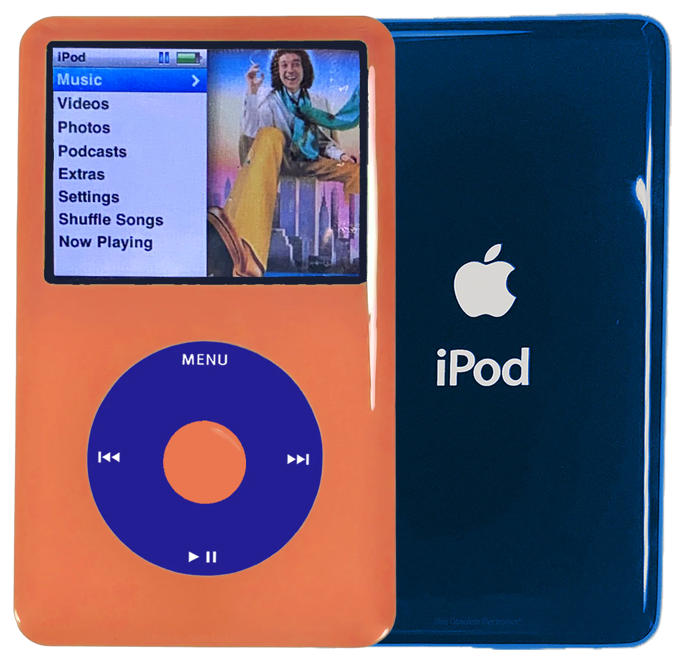 New Apple iPod Classic 6th & 7th Generation Orange Plastic / Blue / Orange Plastic (Aqua)