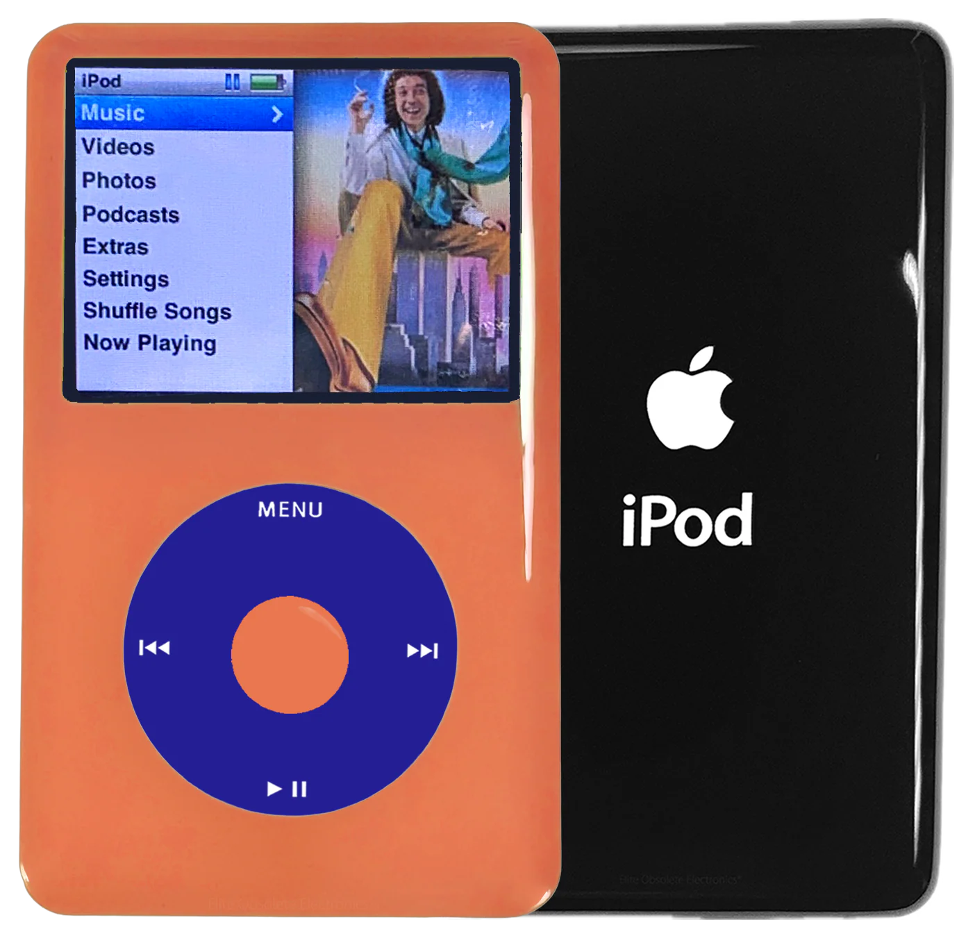 New Apple iPod Classic 6th & 7th Generation Orange Plastic / Blue / Orange Plastic (Black)