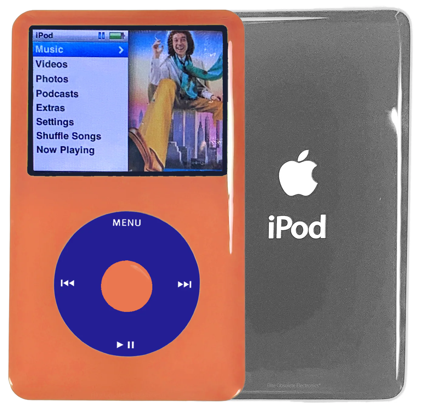 New Apple iPod Classic 6th & 7th Generation Orange Plastic / Blue / Orange Plastic (Silver)