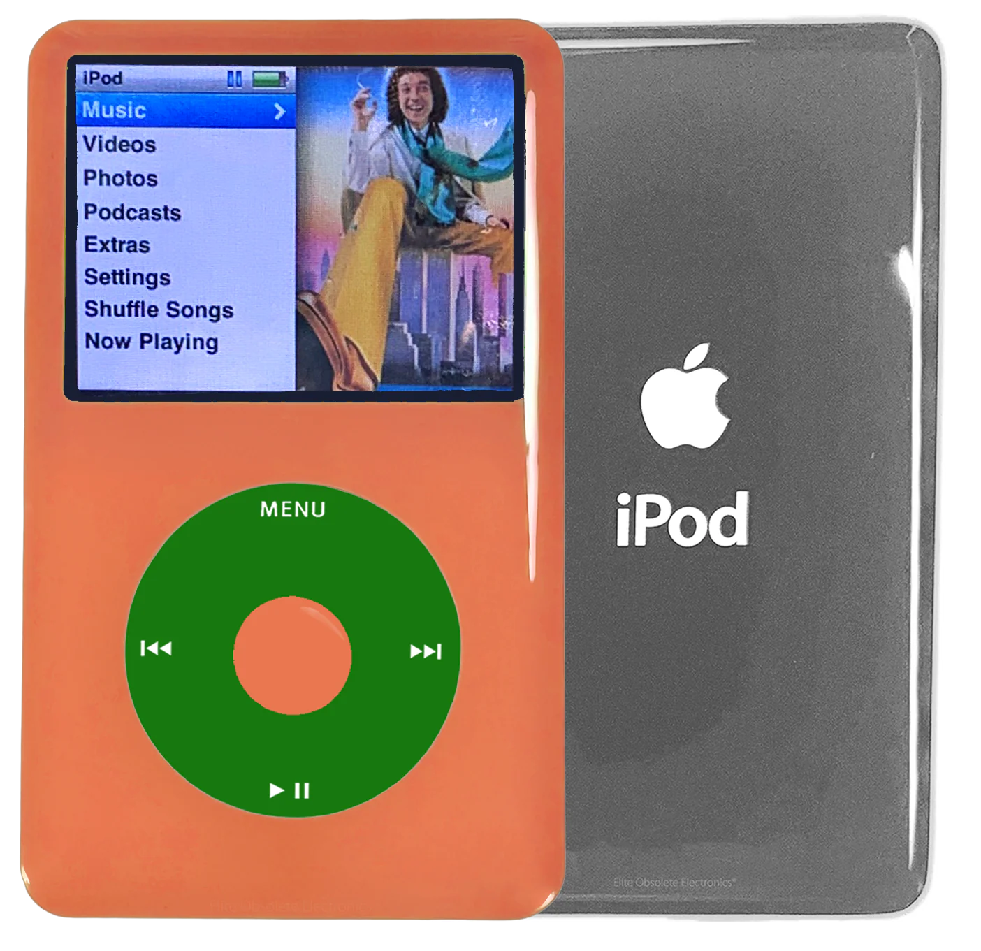 New Apple iPod Classic 6th & 7th Generation Orange Plastic / Green / Orange Plastic (Silver)
