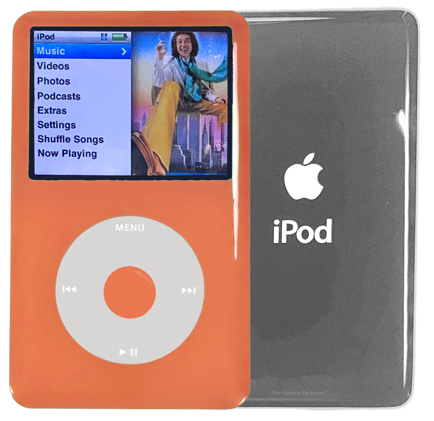 New Apple iPod Classic 6th & 7th Generation Orange Plastic / Grey / Orange Plastic (Silver)