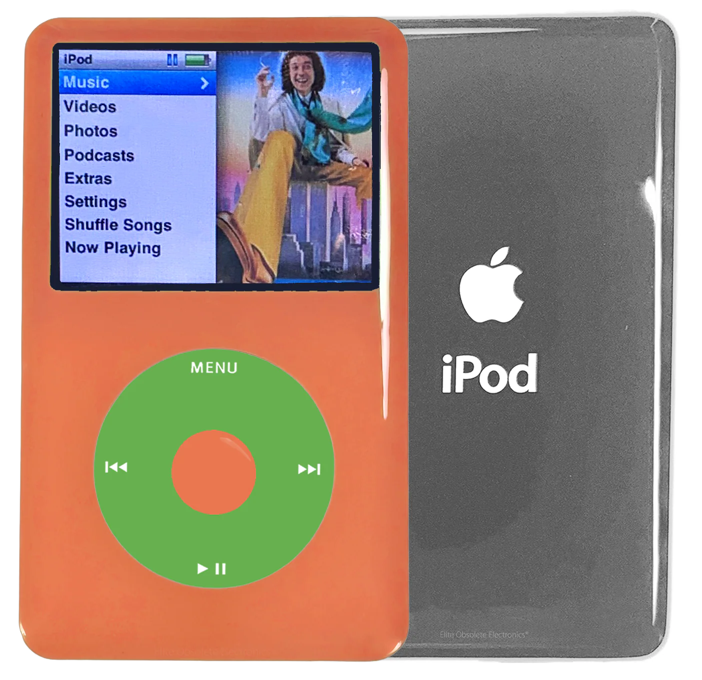 New Apple iPod Classic 6th & 7th Generation Orange Plastic / Light Green / Orange Plastic (Silver)