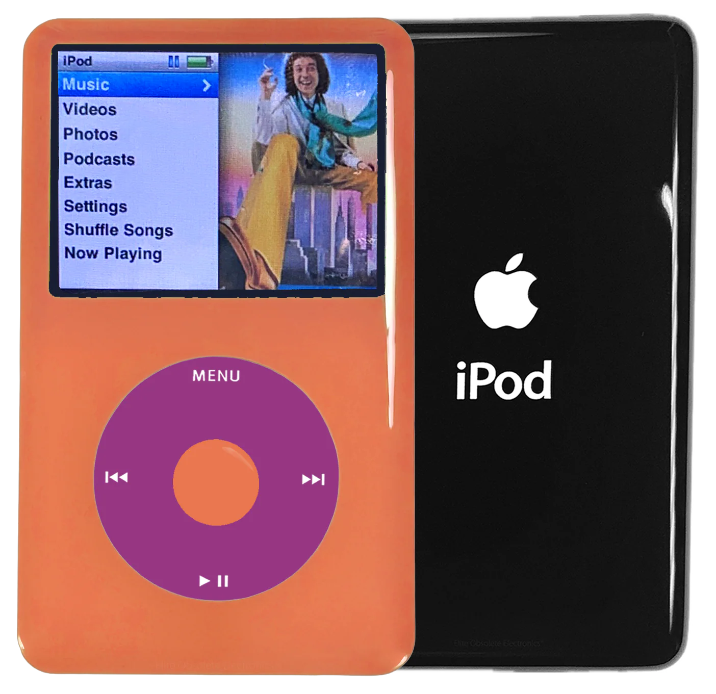 New Apple iPod Classic 6th & 7th Generation Orange Plastic / Pink / Orange Plastic (Black)
