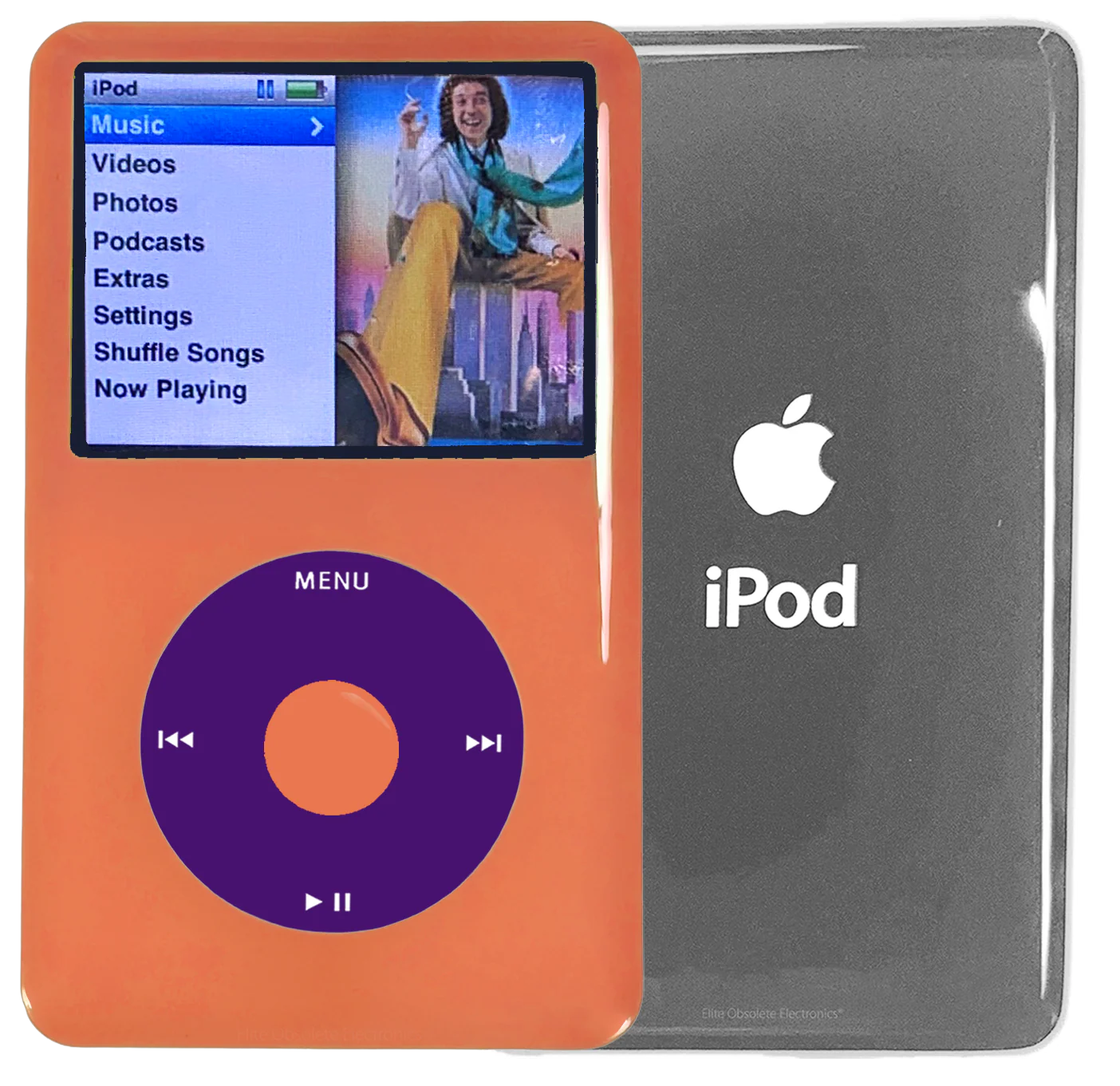 New Apple iPod Classic 6th & 7th Generation Orange Plastic / Purple / Orange Plastic (Silver)
