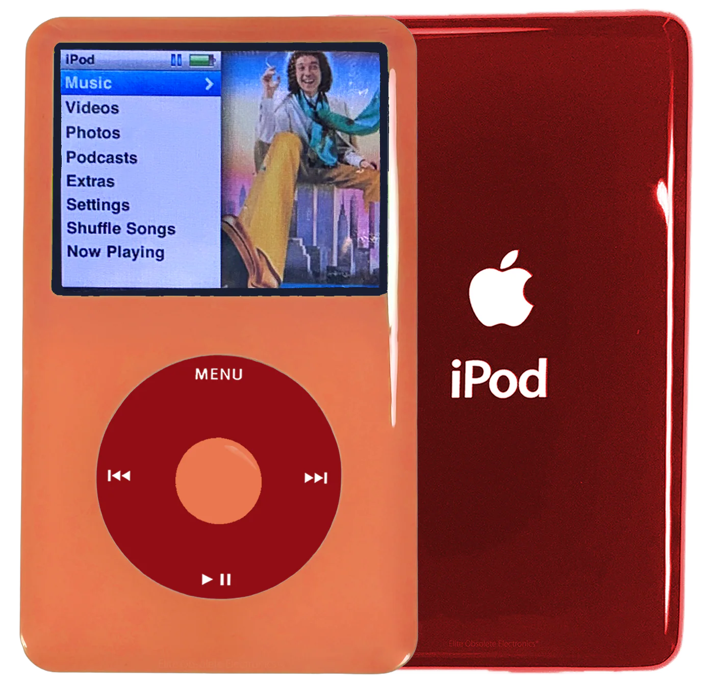 New Apple iPod Classic 6th & 7th Generation Orange Plastic / Red / Orange Plastic (Sangria Red)