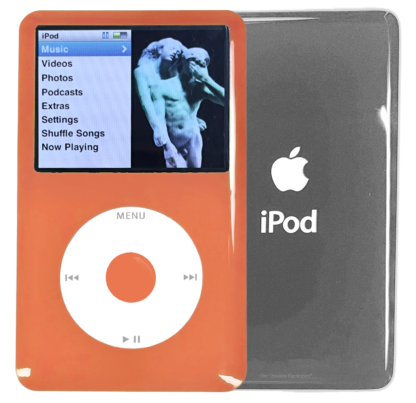 New Apple iPod Classic 6th & 7th Generation Orange Plastic / White / Orange Plastic (Silver)