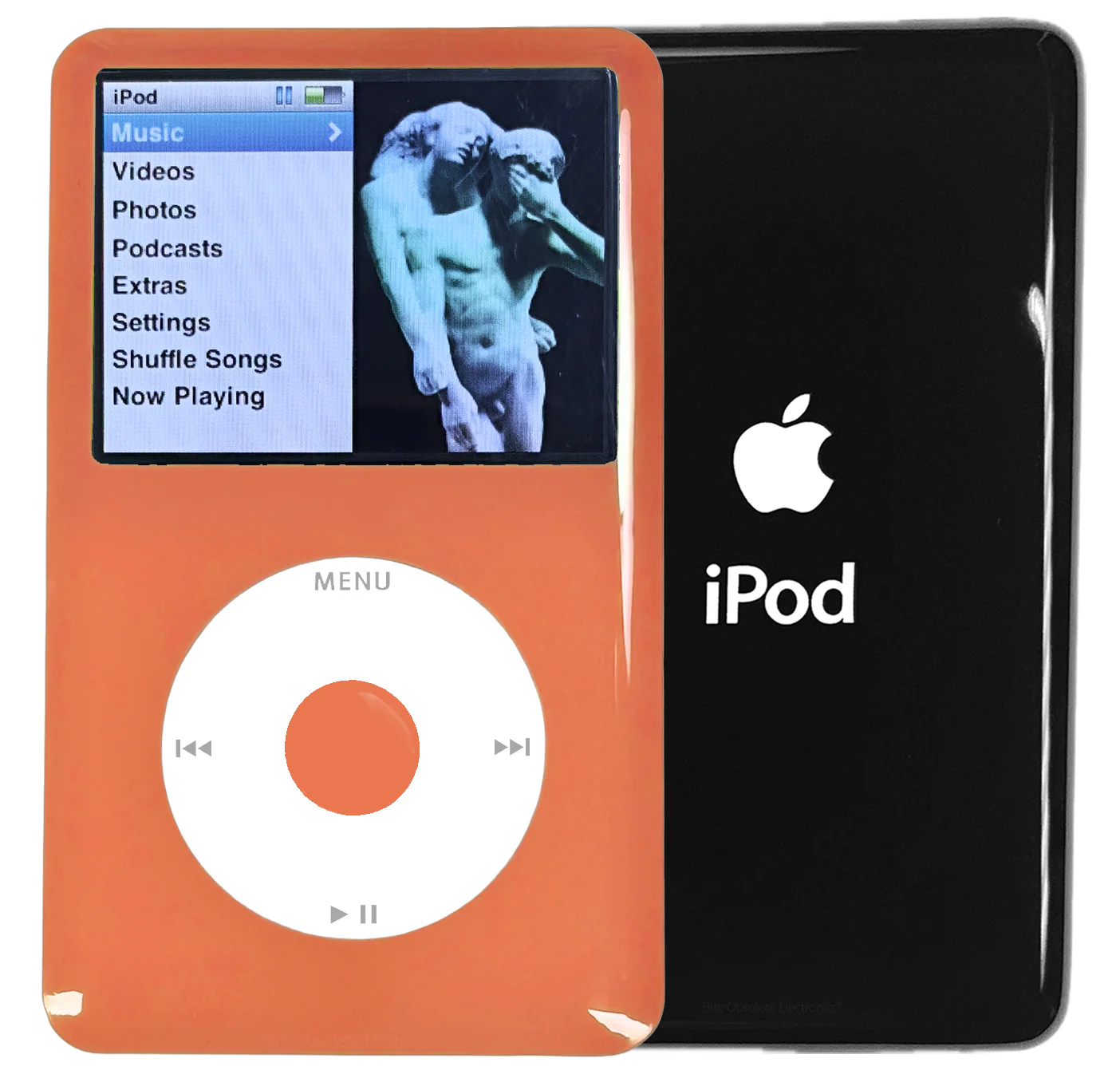 New Apple iPod Classic 6th & 7th Generation Orange Plastic / White / Orange Plastic (Black)