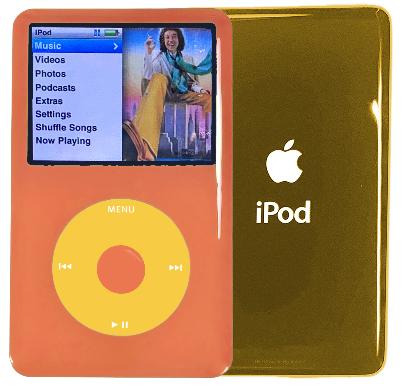 New Apple iPod Classic 6th & 7th Generation Orange Plastic / Yellow / Orange Plastic (Gold)