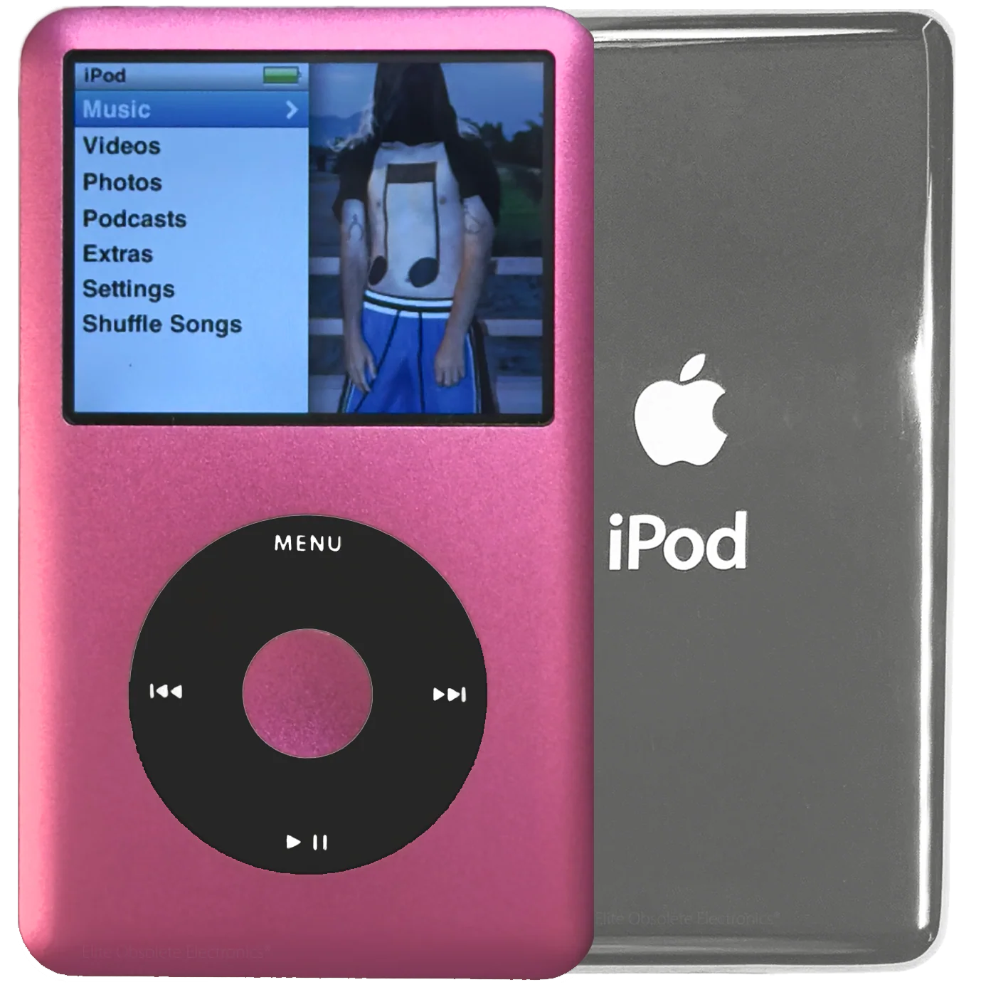 New Apple iPod Classic 6th & 7th Generation Pink Metal / Black / Pink Metal (Silver)